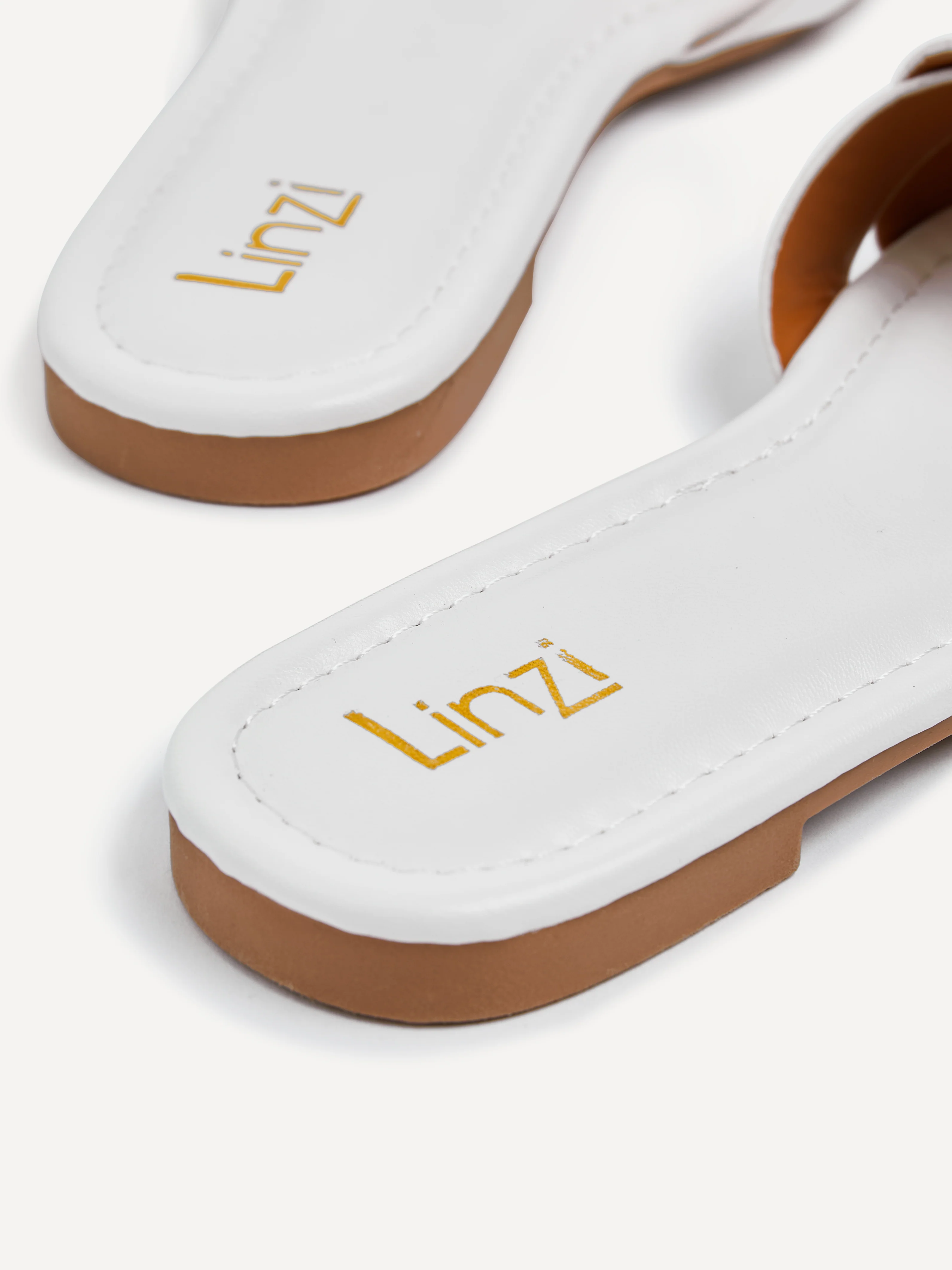 Fletcher White Slider Sandals - Image 5