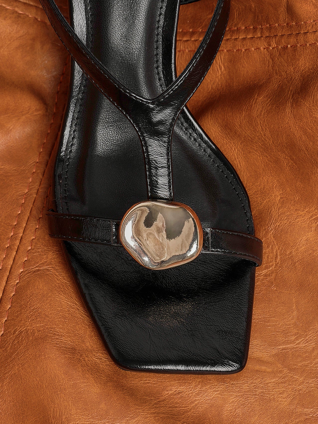 Foolish Black T-Bar Heels - Image 7