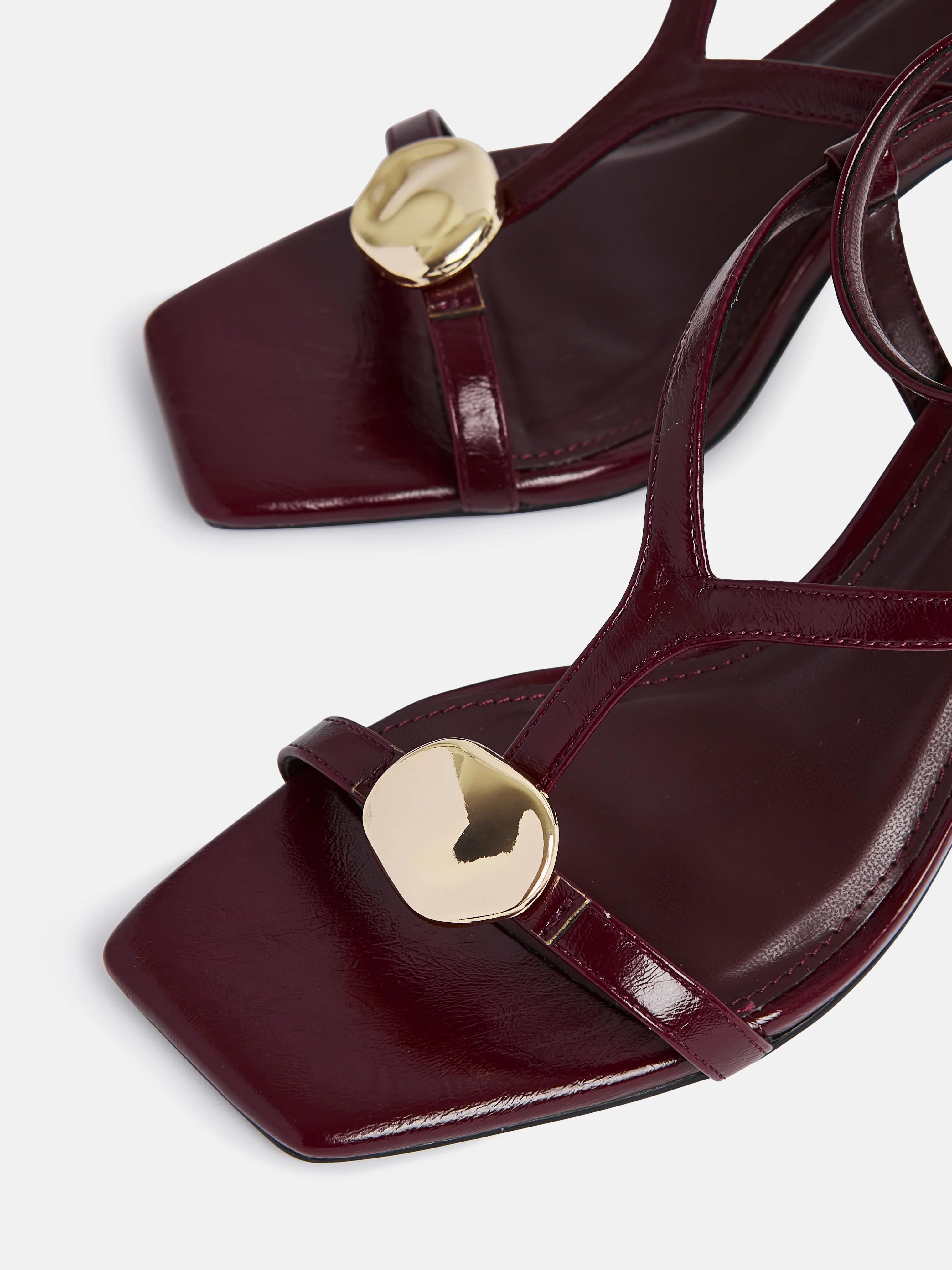 Foolish Burgundy T-Bar Heels - Image 6