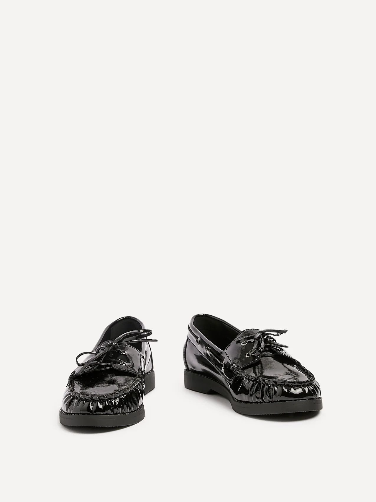 Frame Black High Shine Boat Shoes - Image 3