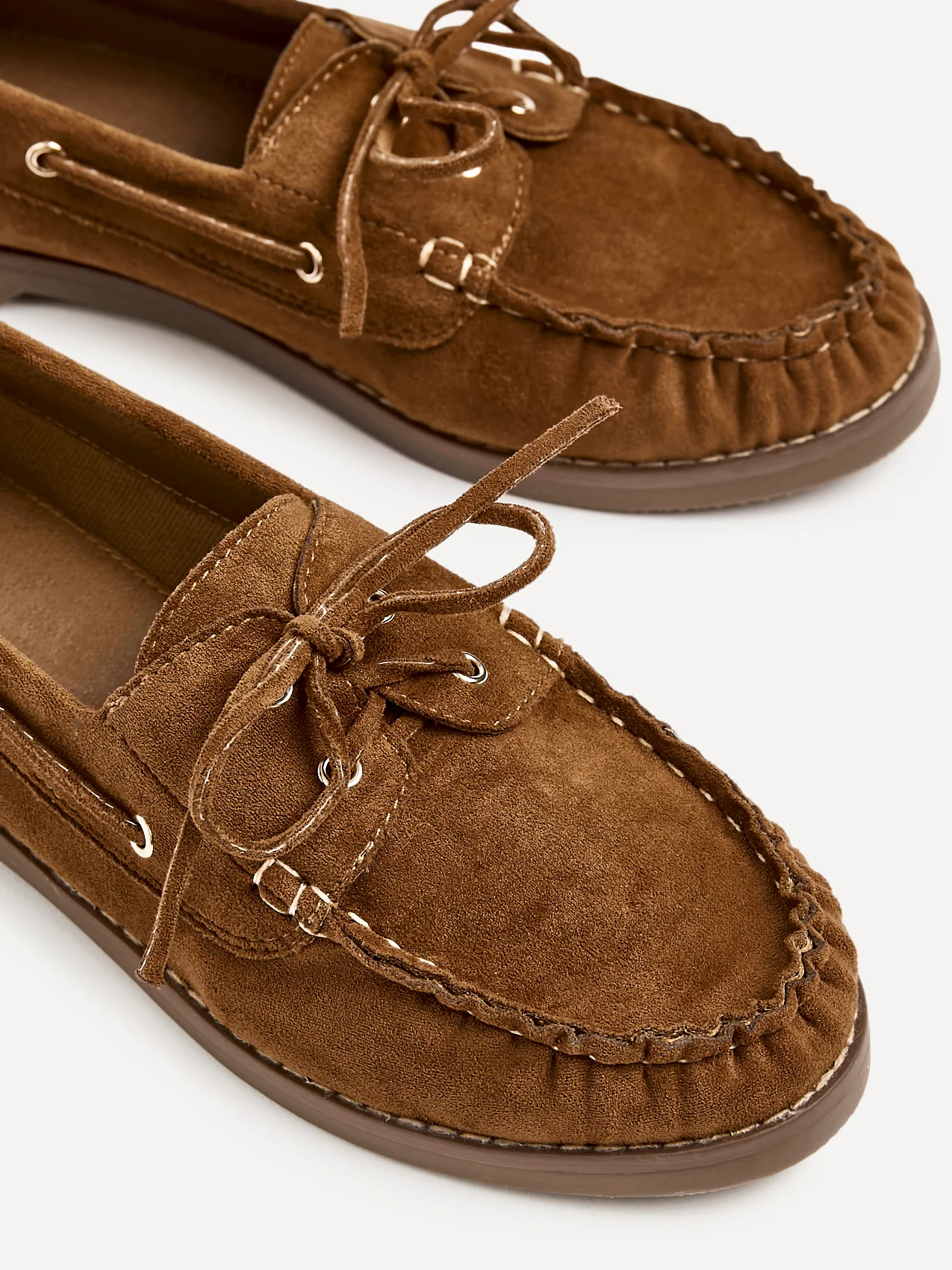 Frame Tan Faux Suede Boat Shoes - Image 4