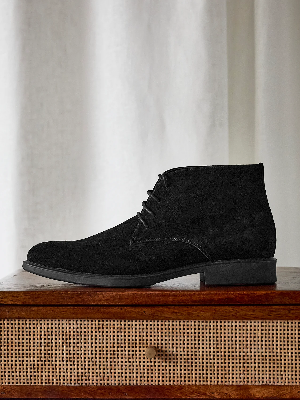 Francesco Mens Black Suede Chukka Boots