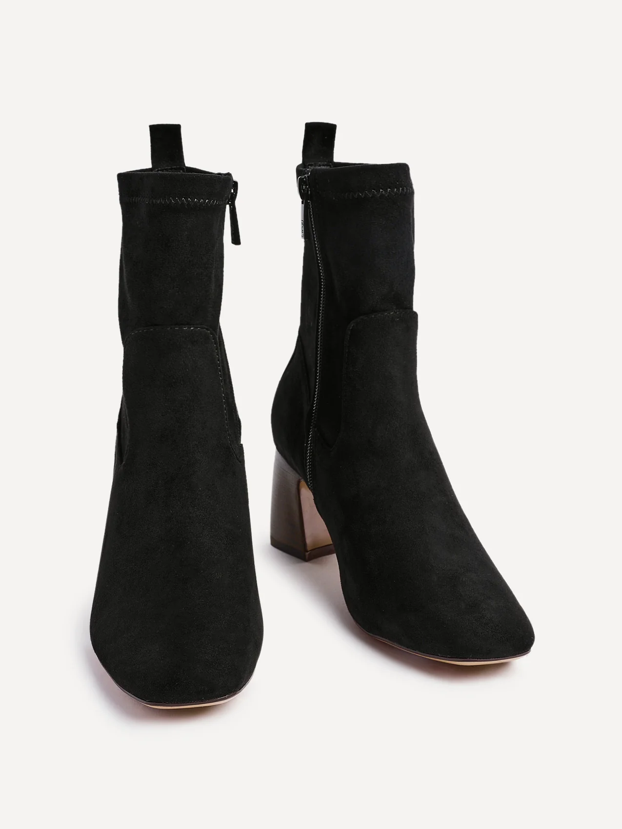 Francisco Black Heeled Ankle Boots - Image 3