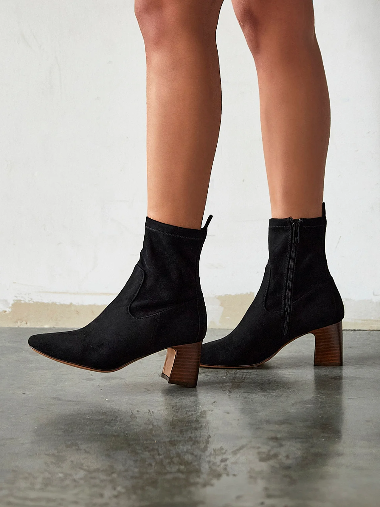 Francisco Black Heeled Ankle Boots - Image 6
