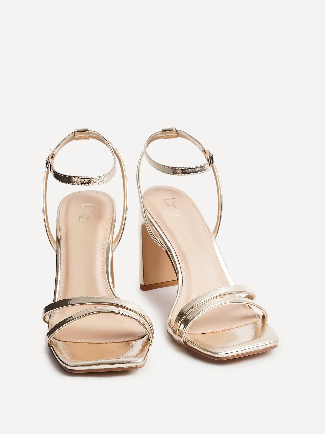 Gesture Gold Heeled Sandals - Image 3