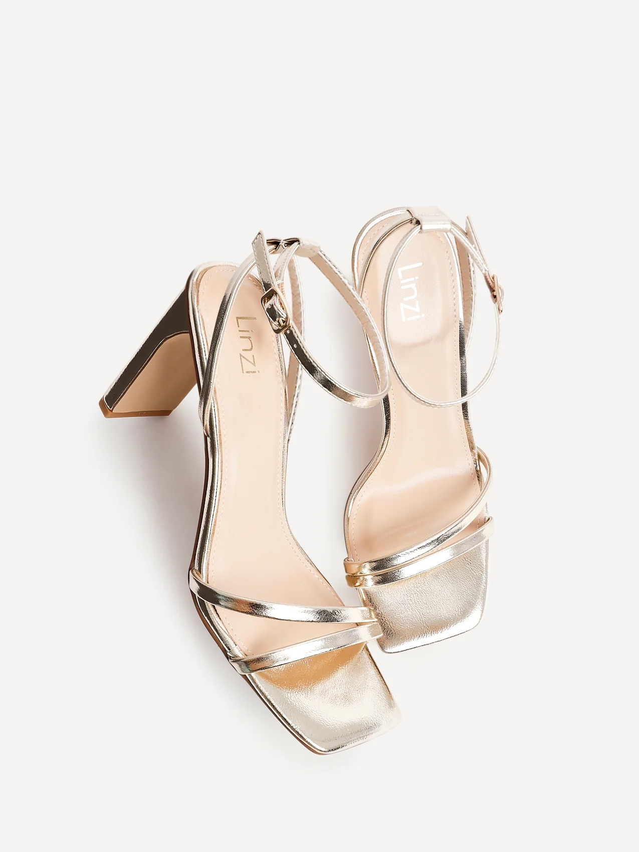 Gesture Gold Heeled Sandals - Image 5