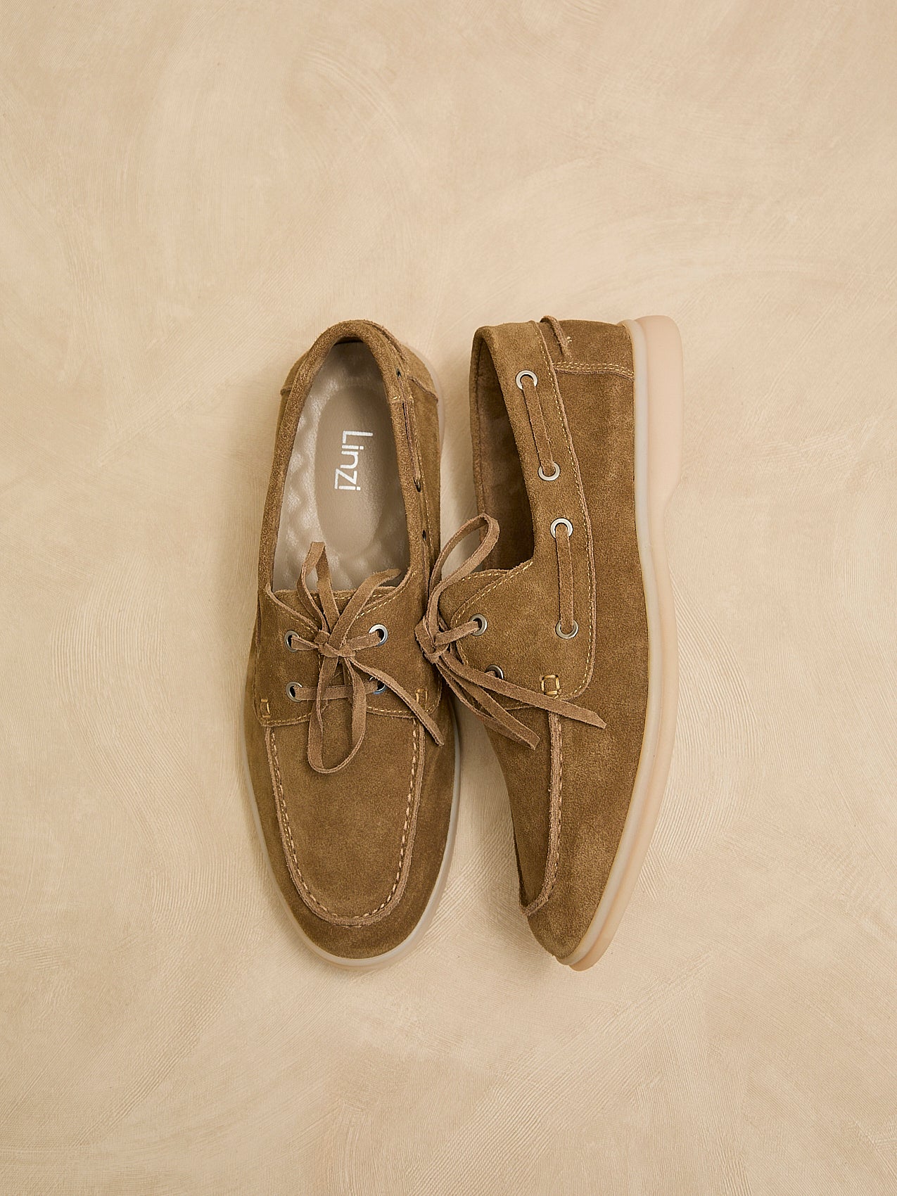 Gianni Mens Tan Suede Leather Boat Shoes - Image 7