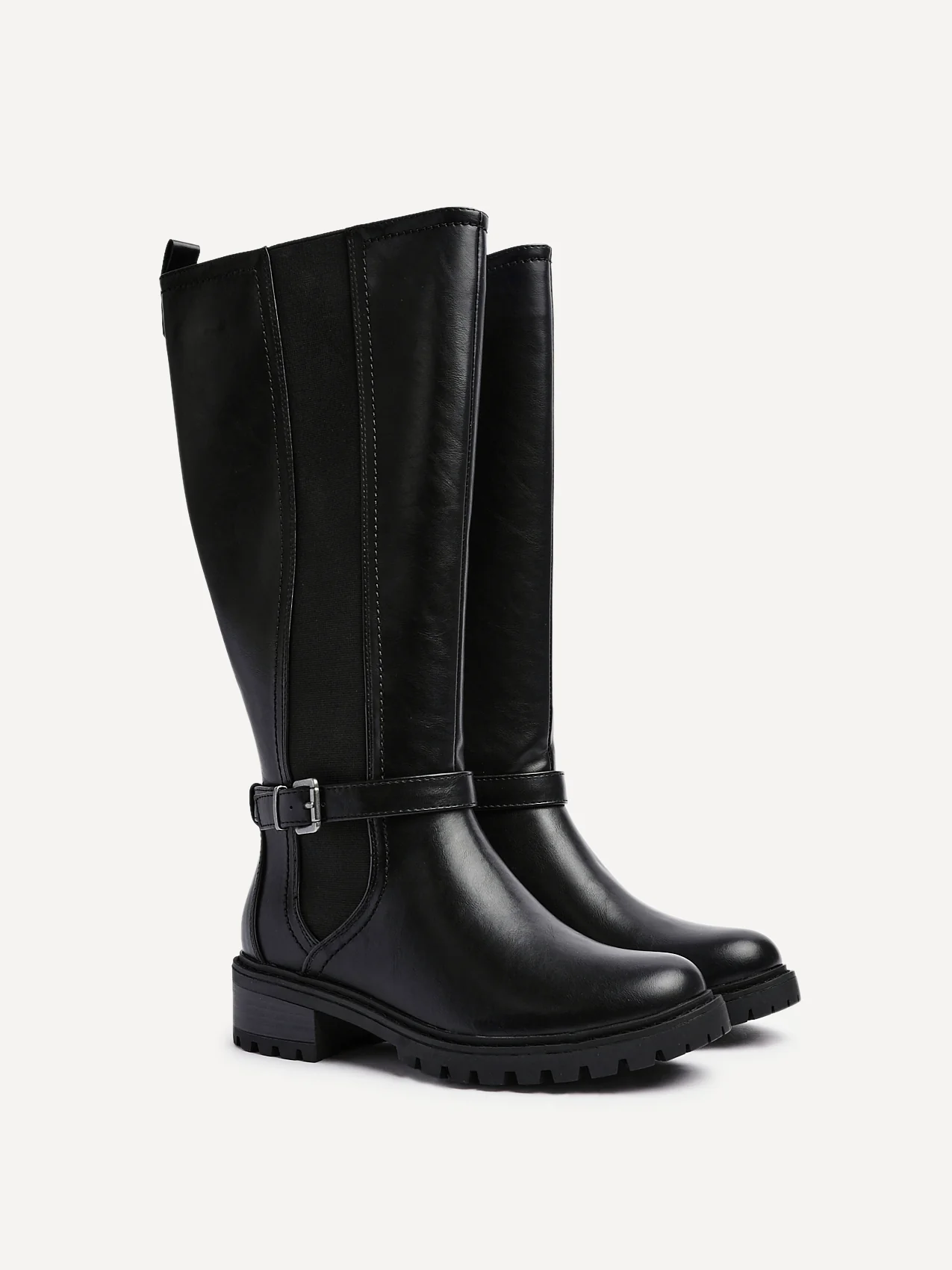 Gilded Black Long Low Boots - Image 4