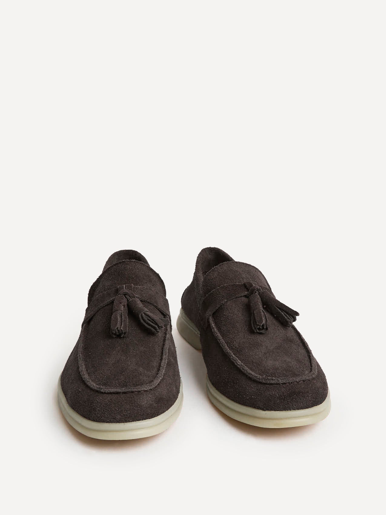 Giorgio Mens Brown Suede Leather Tassel Loafers - Image 3