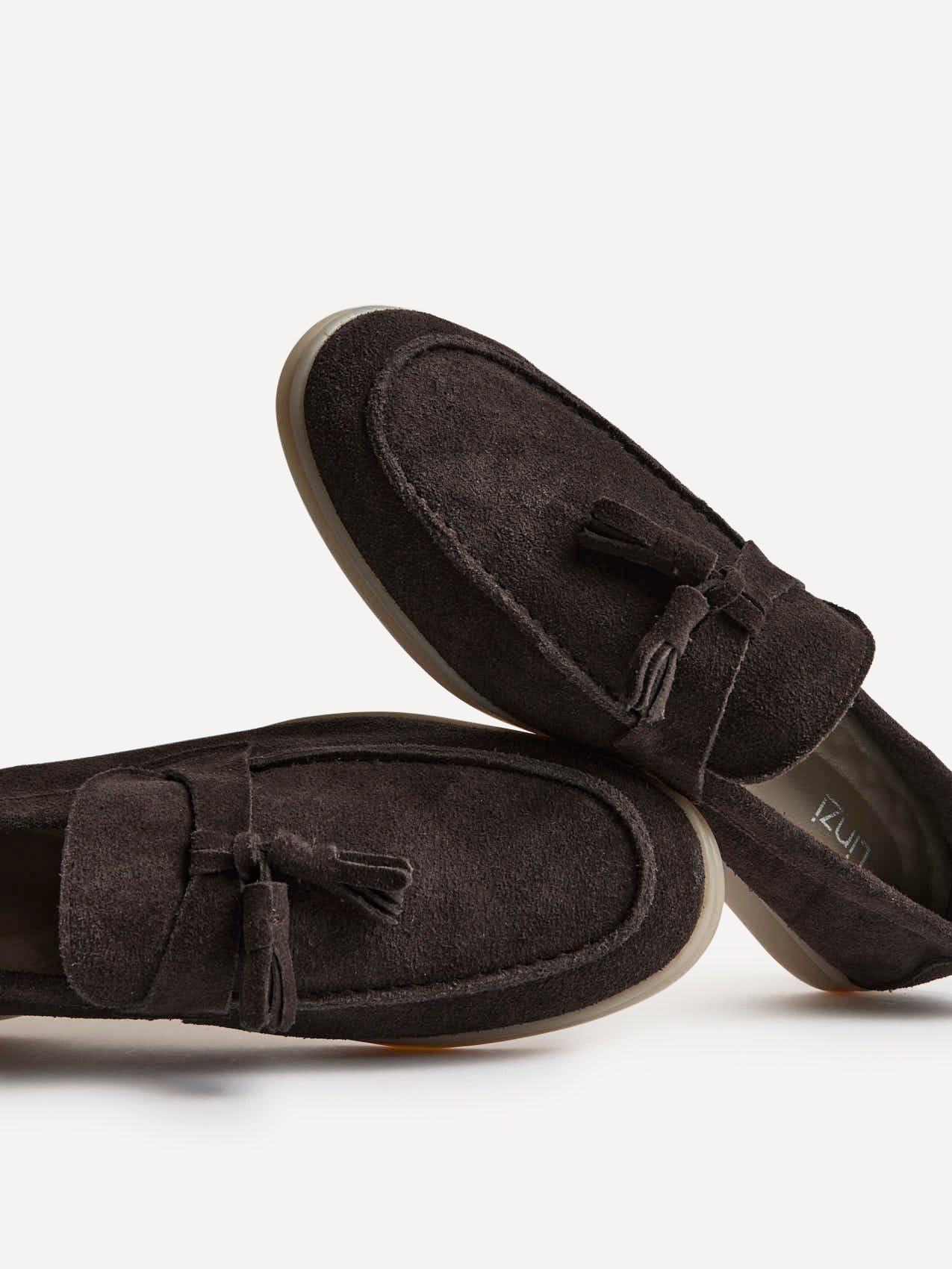 Giorgio Mens Brown Suede Leather Tassel Loafers - Image 5