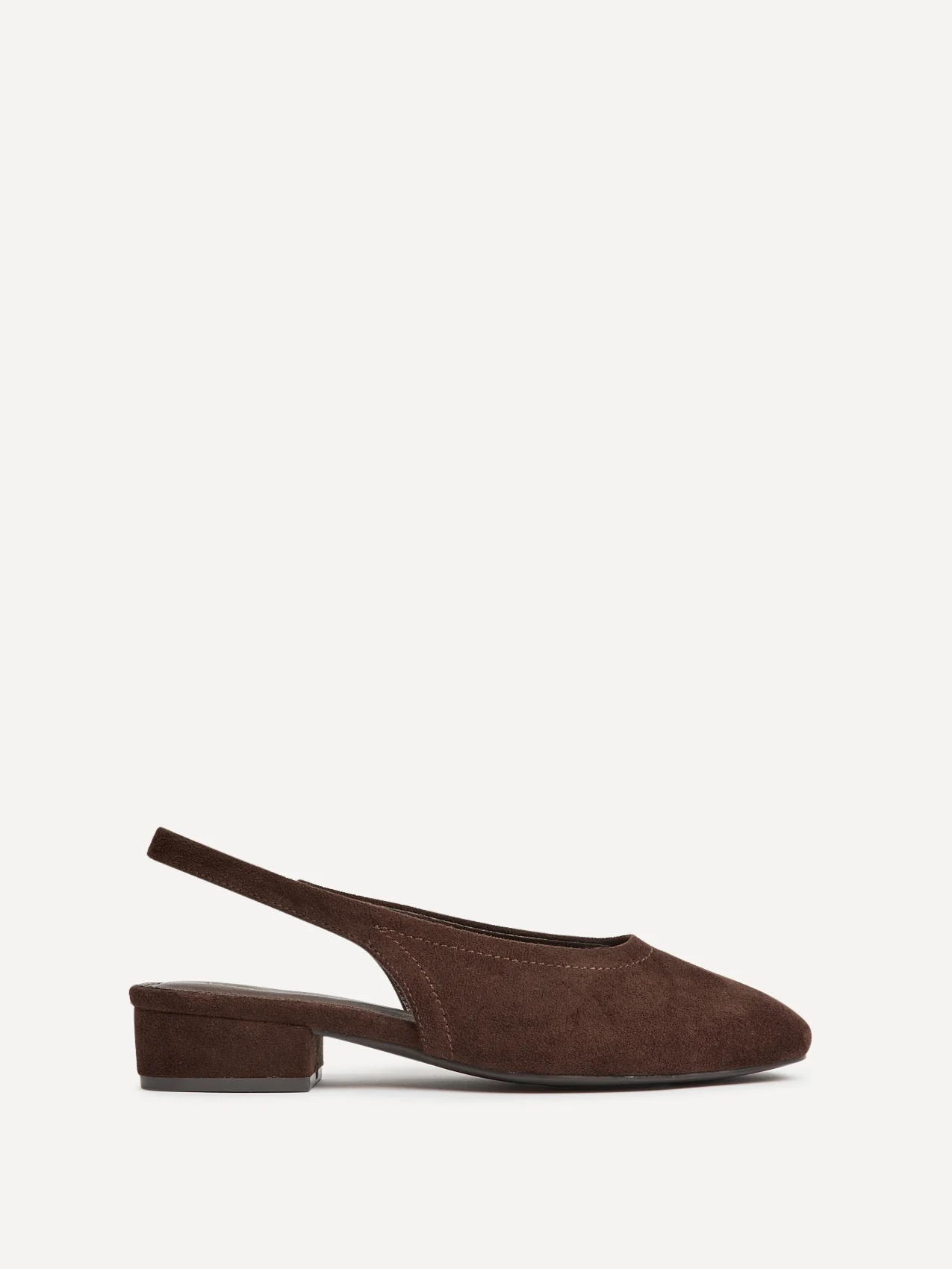 Glide Brown Faux Suede Mary Jane Heels - Image 2