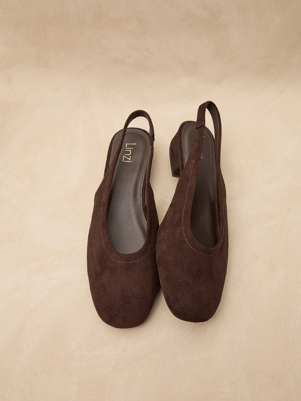 Glide Brown Faux Suede Mary Jane Heels - Image 7