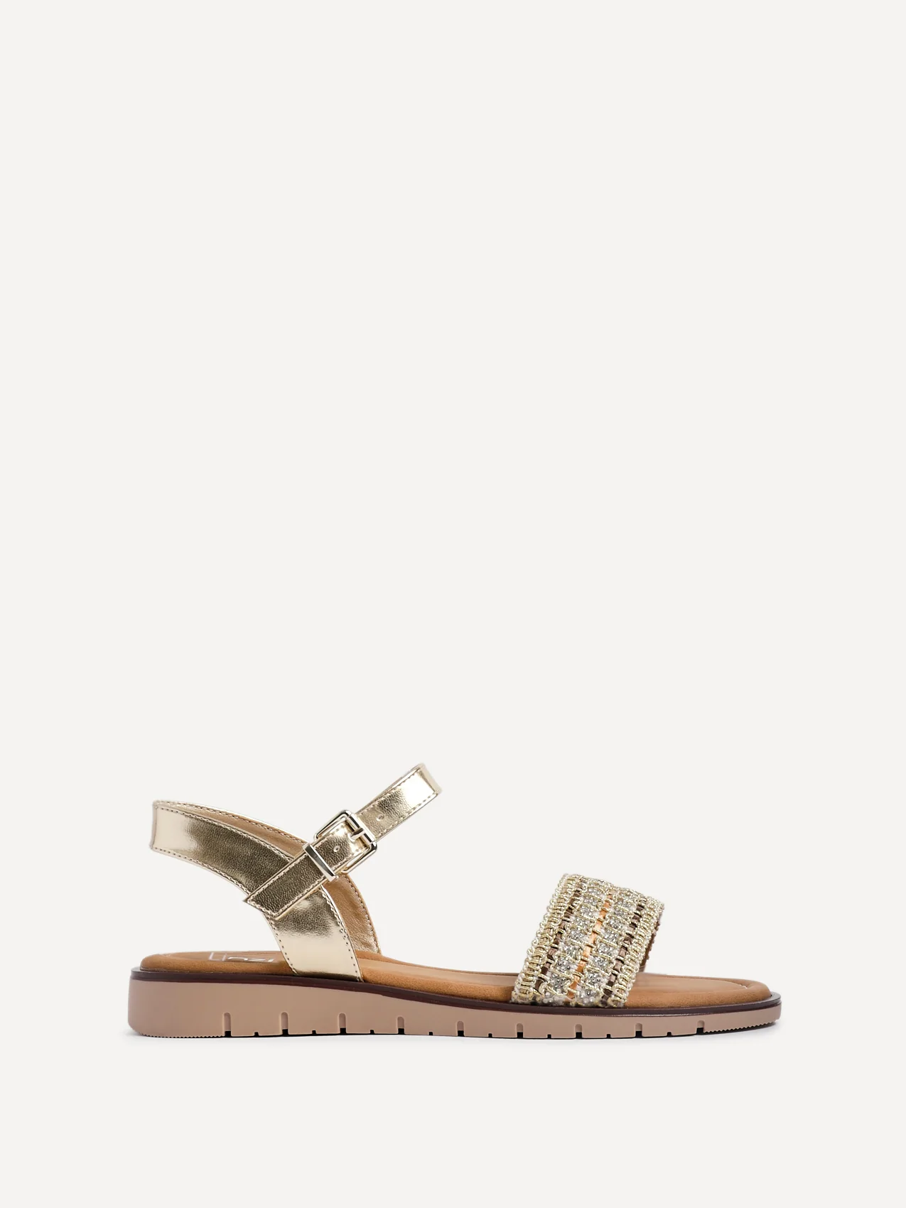 Halo Gold Embellished Sandals - Image 2