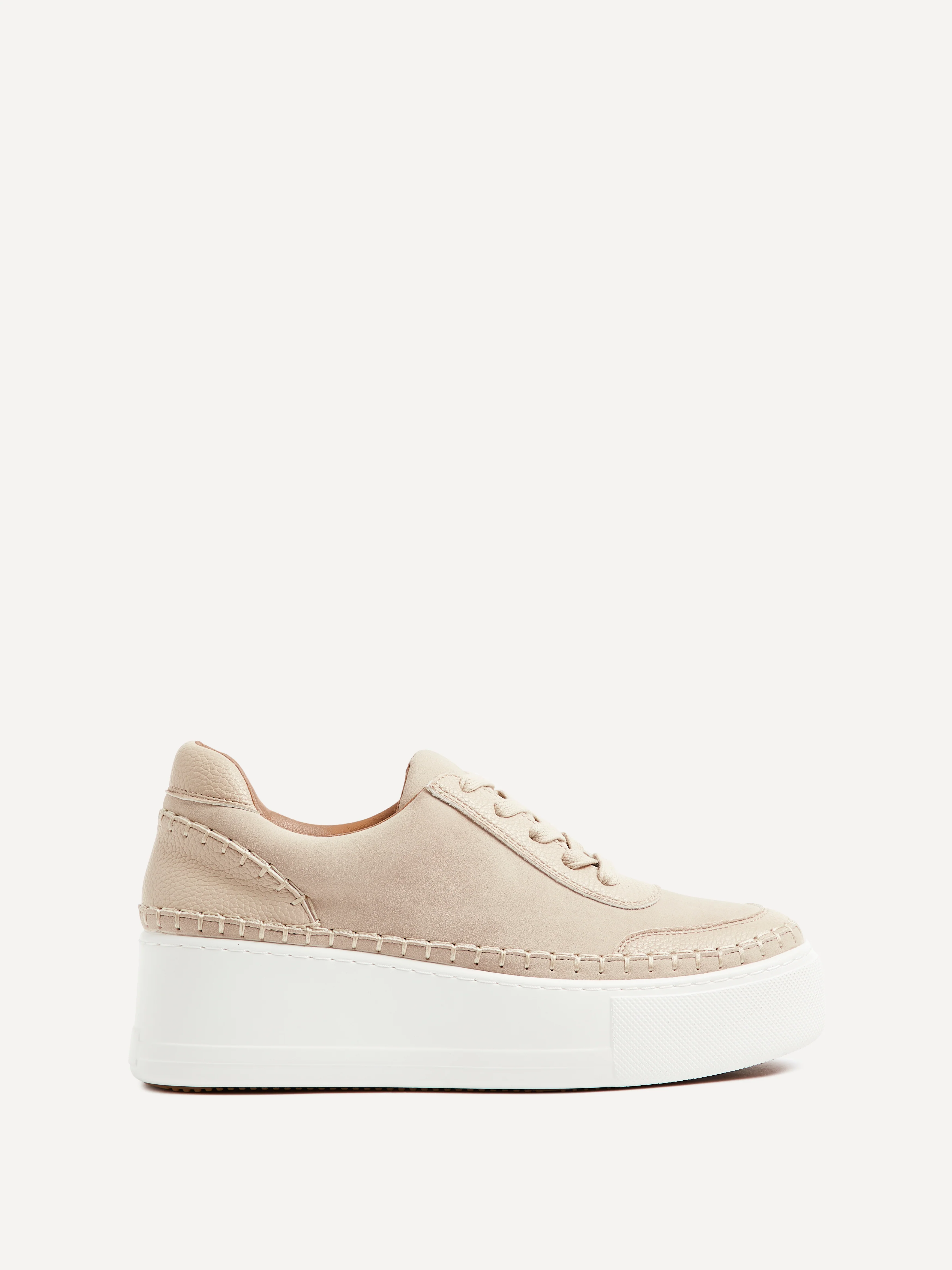 Harlem Nude Faux Suede and Leather Platform Trainer - Image 2