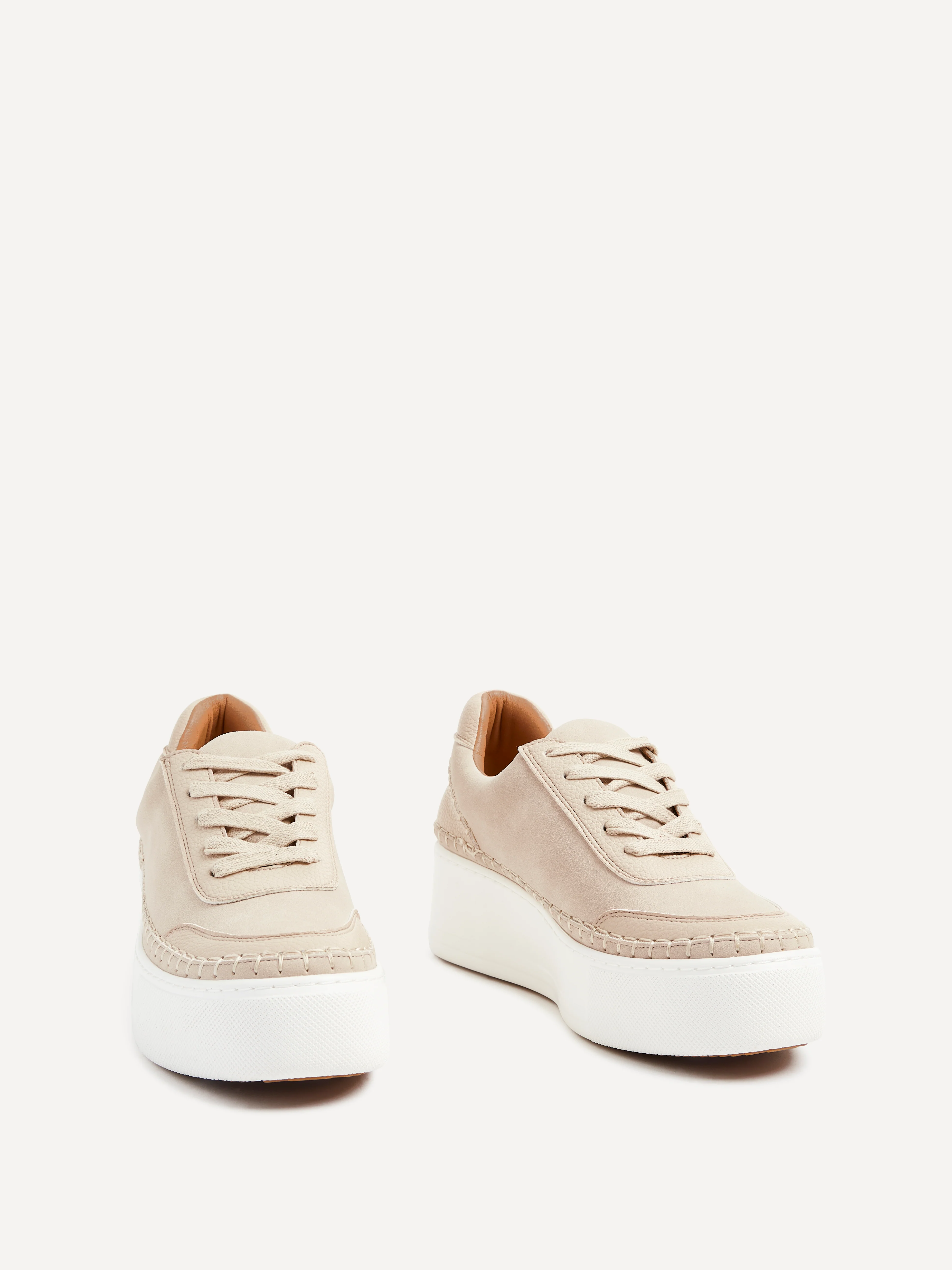 Harlem Nude Faux Suede and Leather Platform Trainer - Image 3