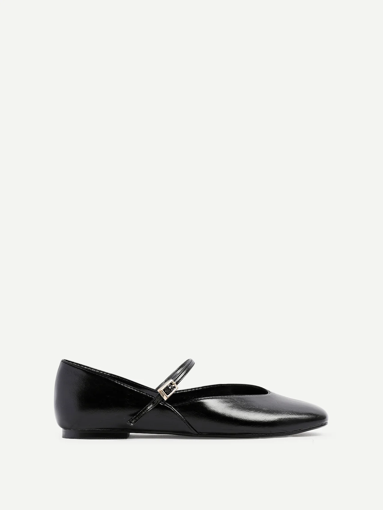 Hush Black Faux Leather Mary Jane Flats - Image 2