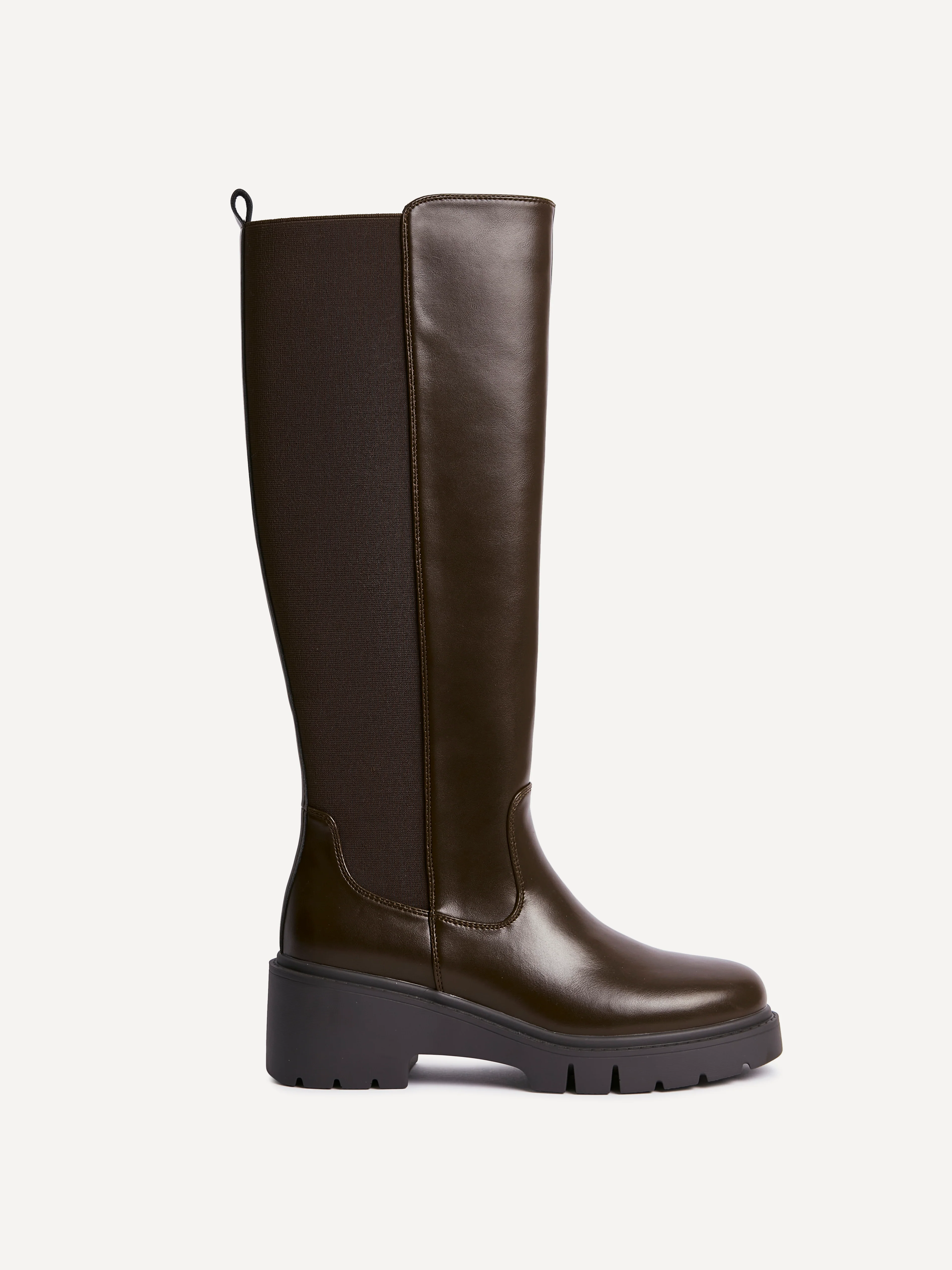Hyland Brown Long Wedged Boots - Image 2