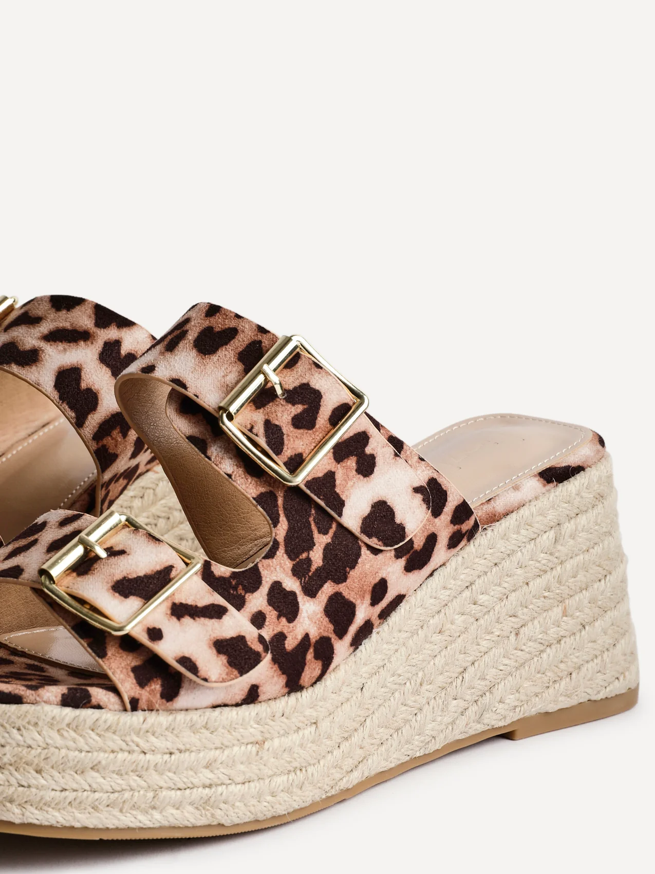 Impact Leopard Print Espadrille Wedge Mules - Image 4