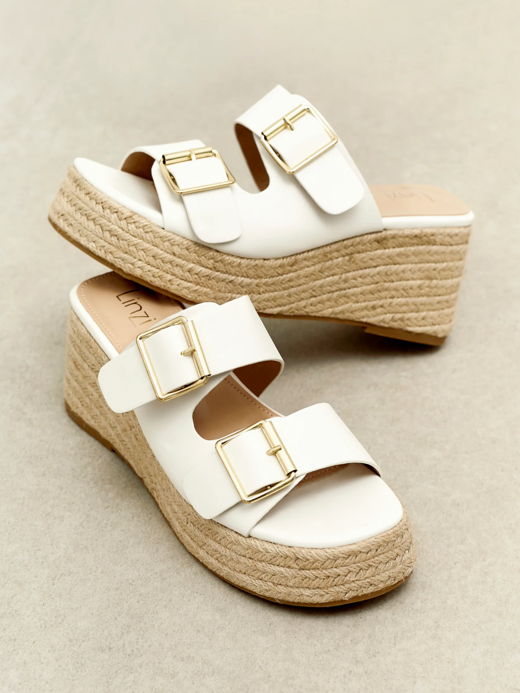 Impact White Espadrille Wedge Mules - Image 6