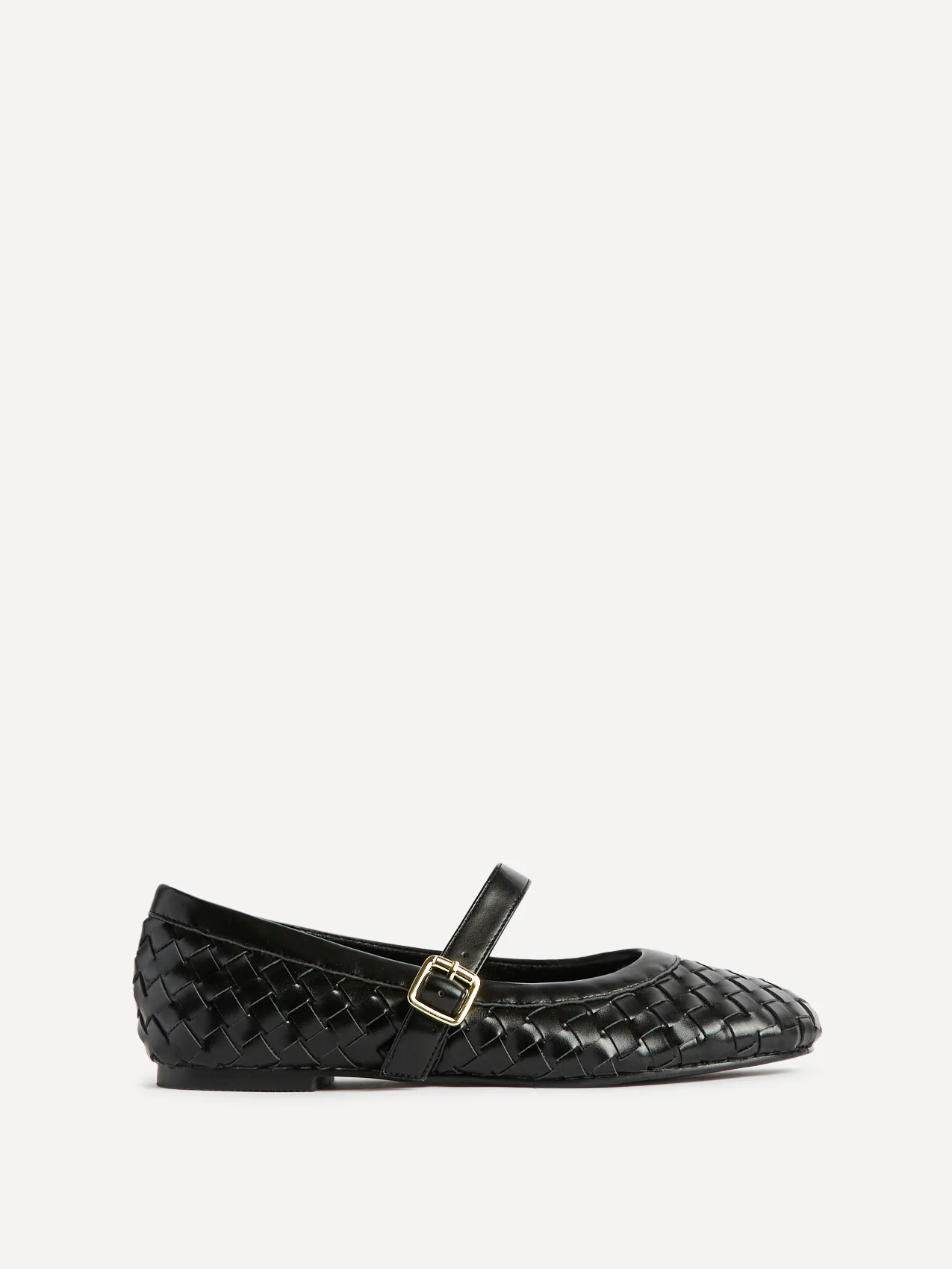 Index Black Handwoven Mary Jane Pumps - Image 2