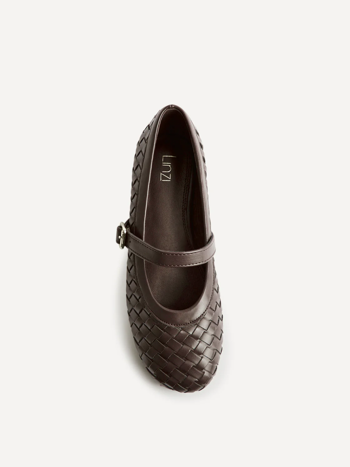 Index Brown Handwoven Mary Jane Pumps - Image 4