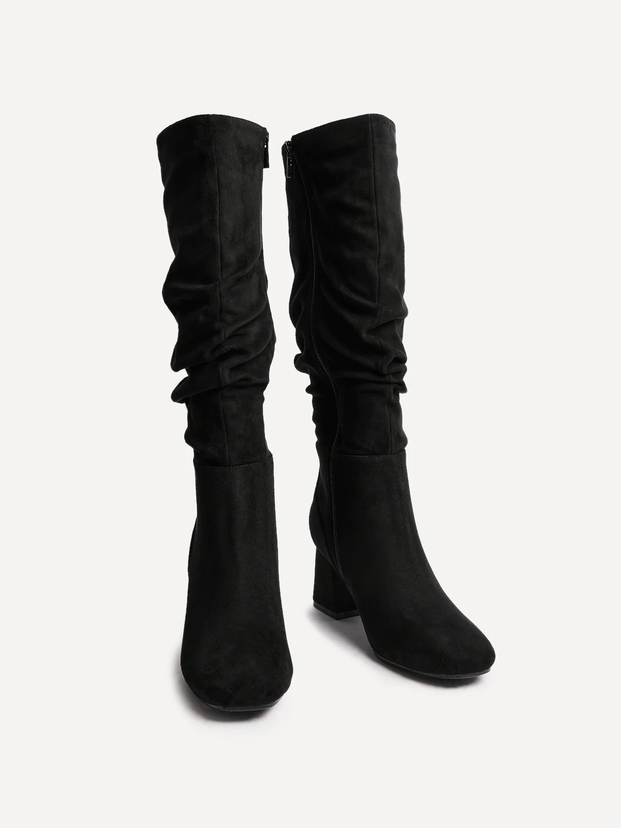 Inferno Wide Fit Black Long Heeled Boots - Image 3