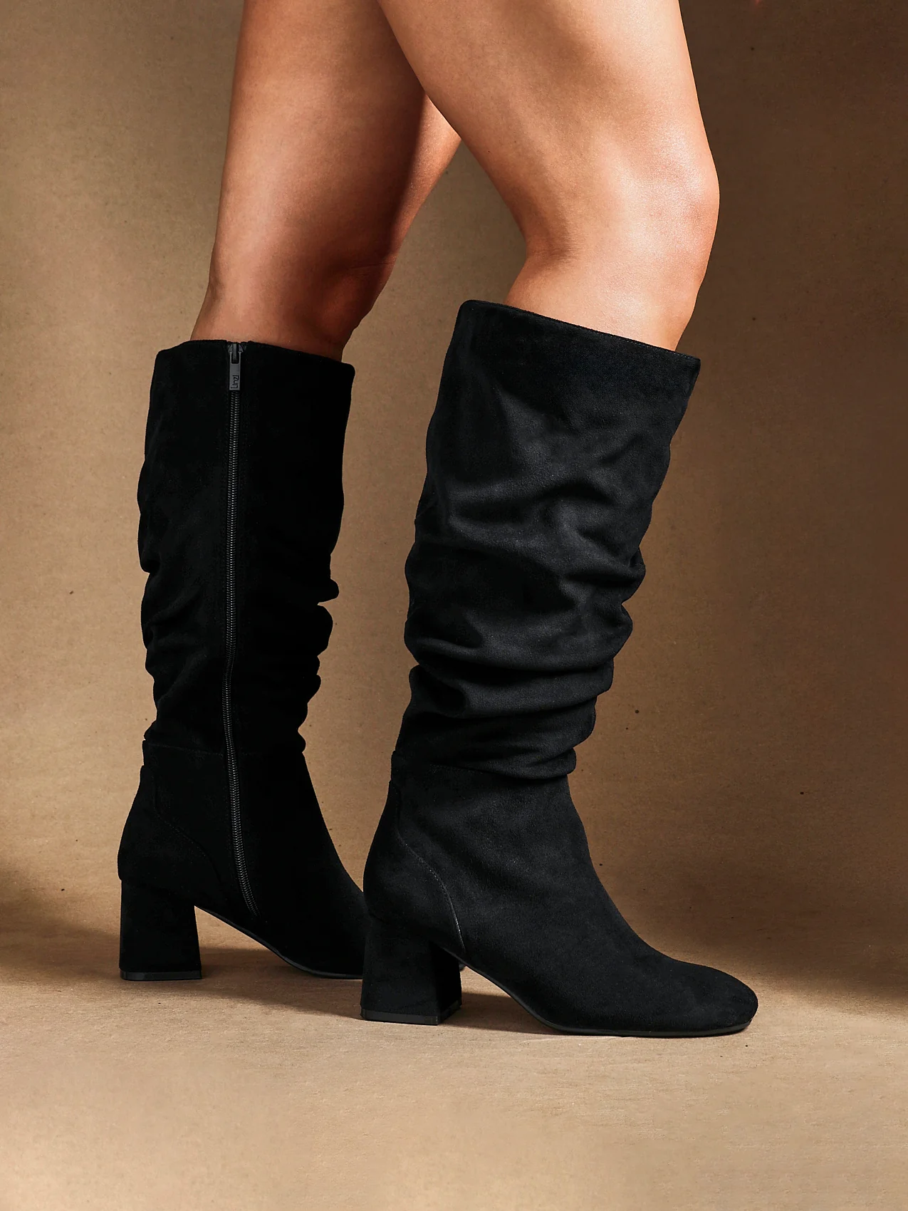 Inferno Wide Fit Black Long Heeled Boots - Image 6