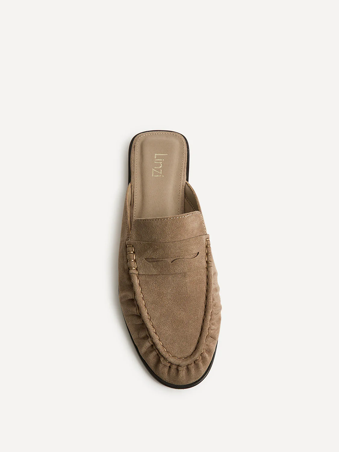 Intro Taupe Suede Leather Slip On Mules - Image 4