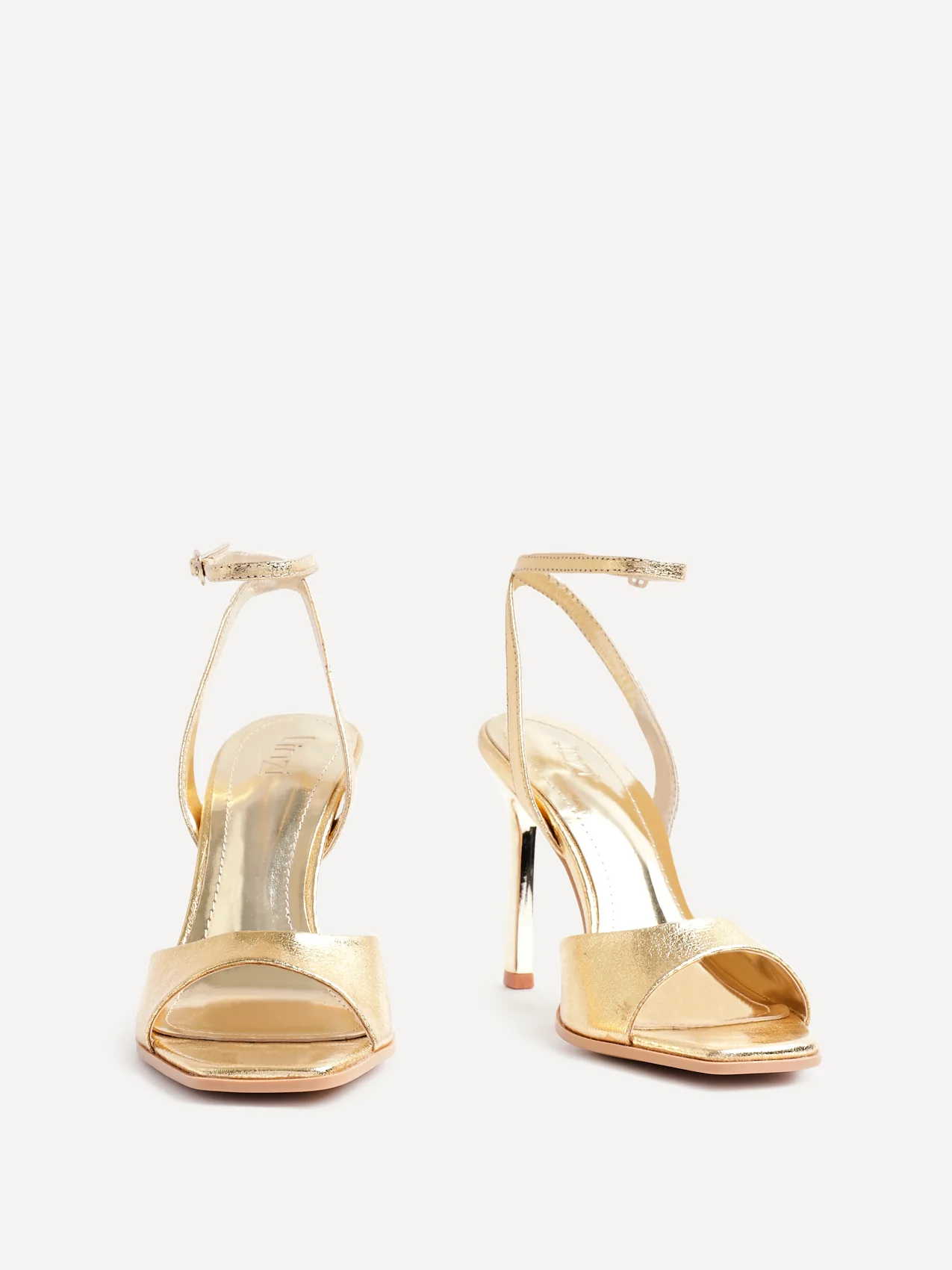 Jazz Gold Faux Leather Stiletto High Heels - Image 3