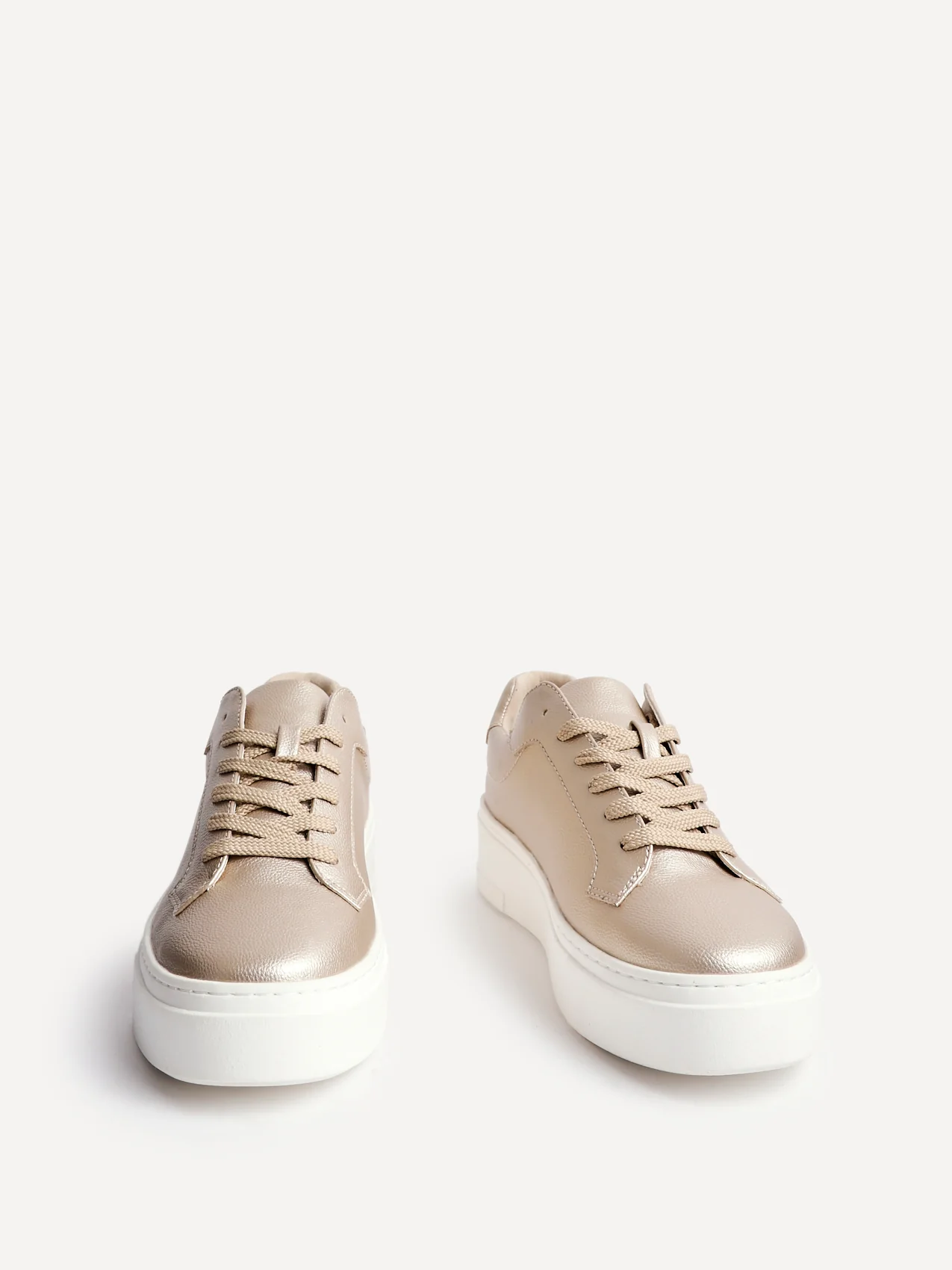 Jersey Gold Faux Leather Trainers - Image 3