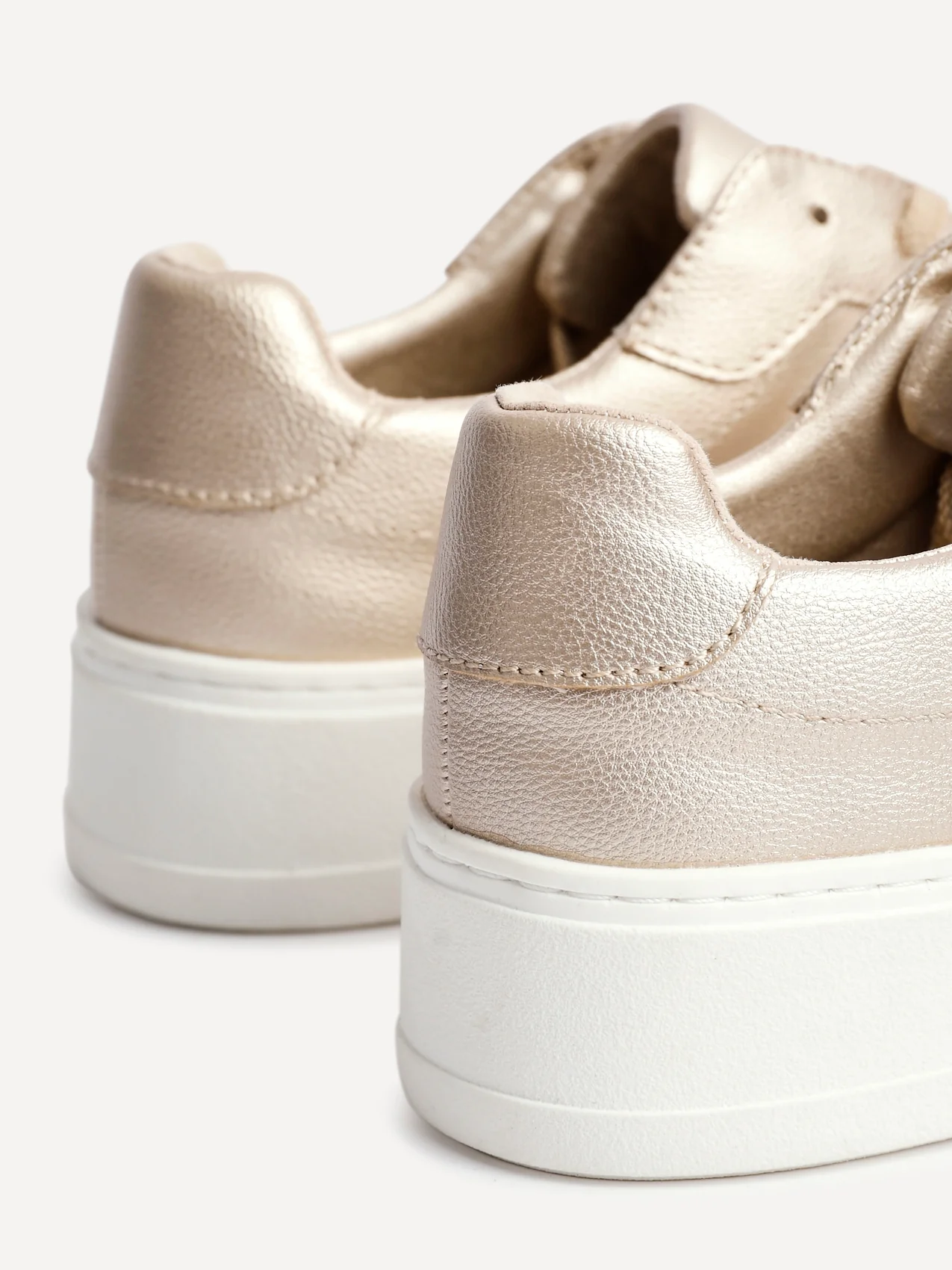 Jersey Gold Faux Leather Trainers - Image 4