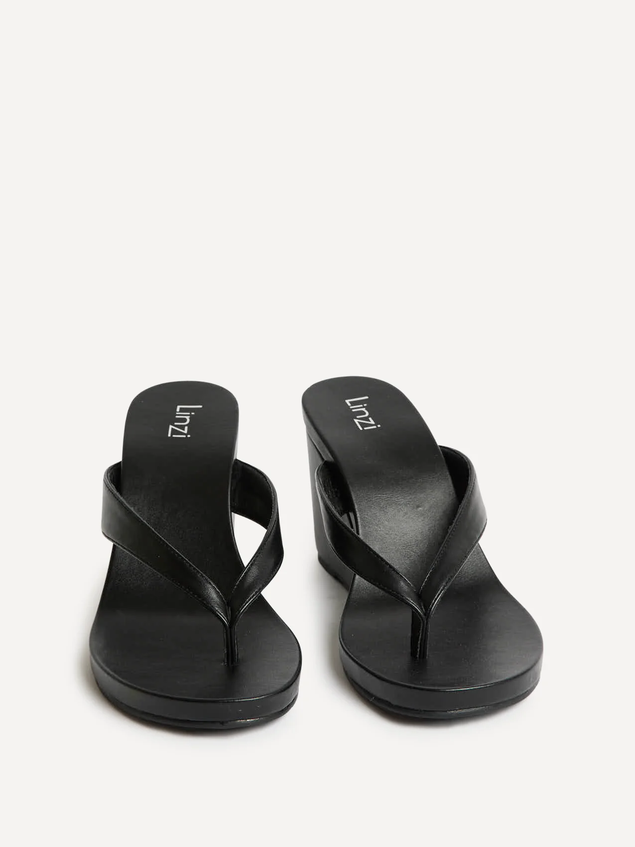 Joia Black Wedge Mules - Image 3