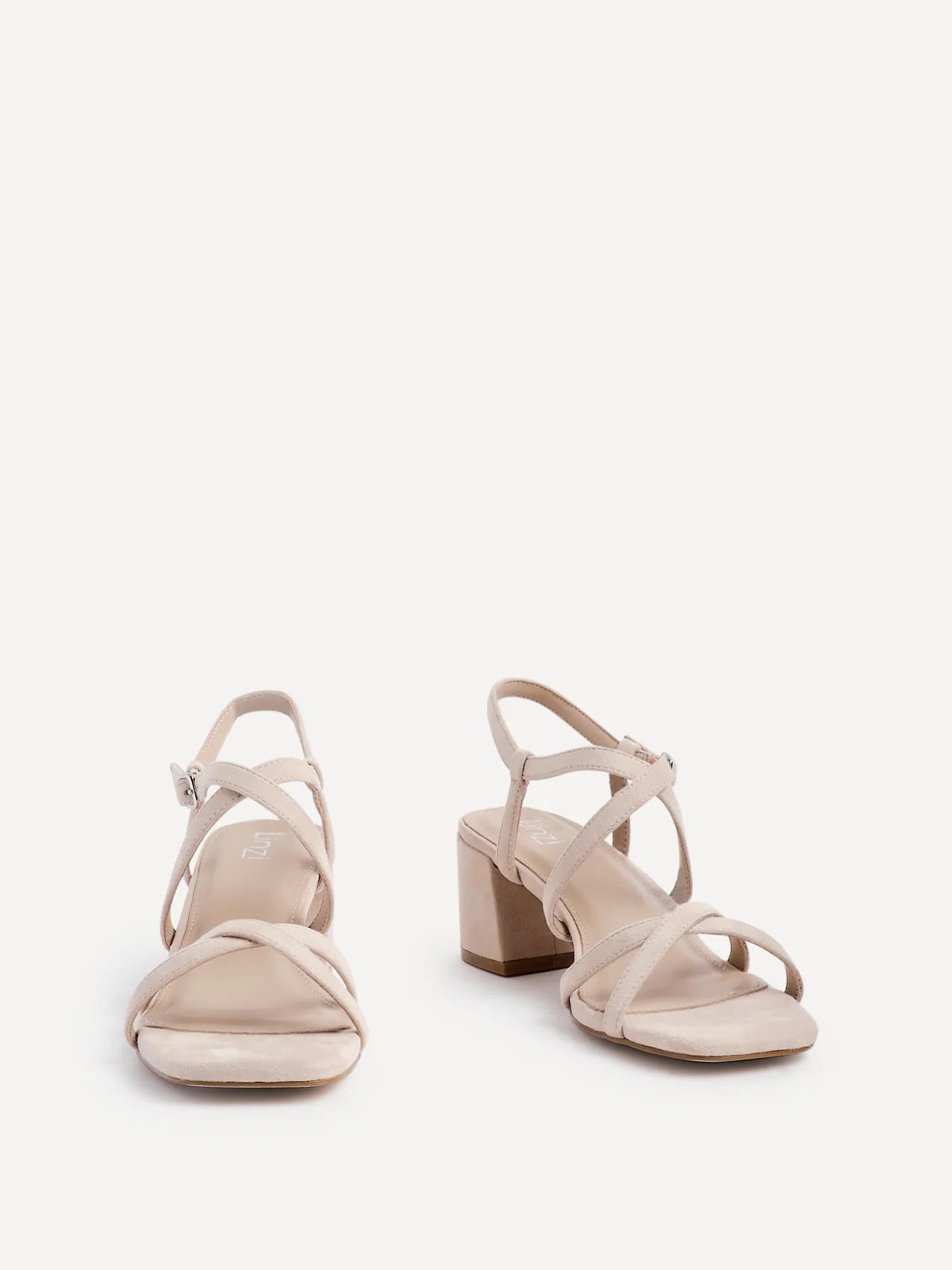 Jovanna Nude Strappy Heeled Sandals - Image 2