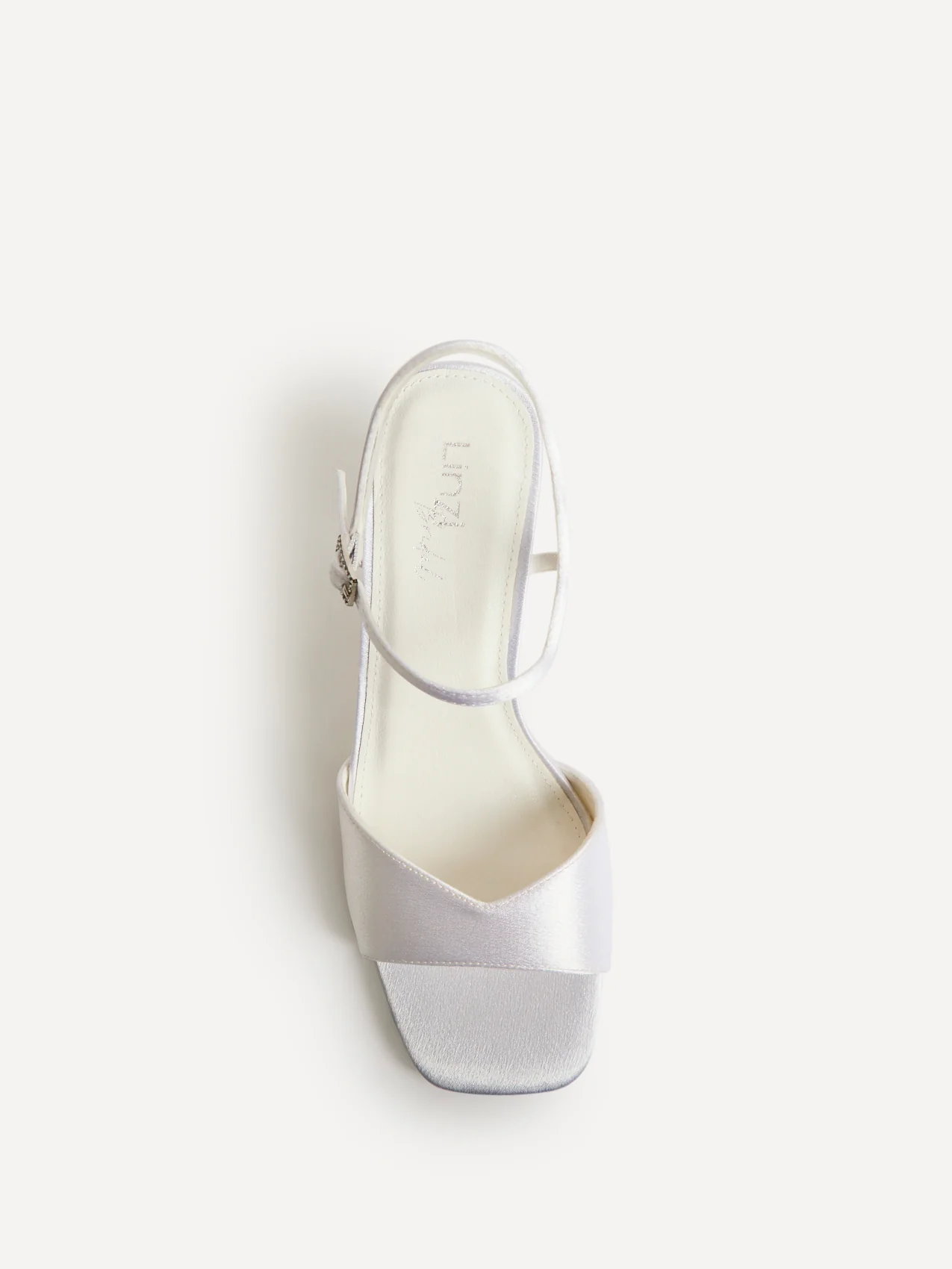 Juliette Bridal Ivory Satin Block Heeled Sandals - Image 4