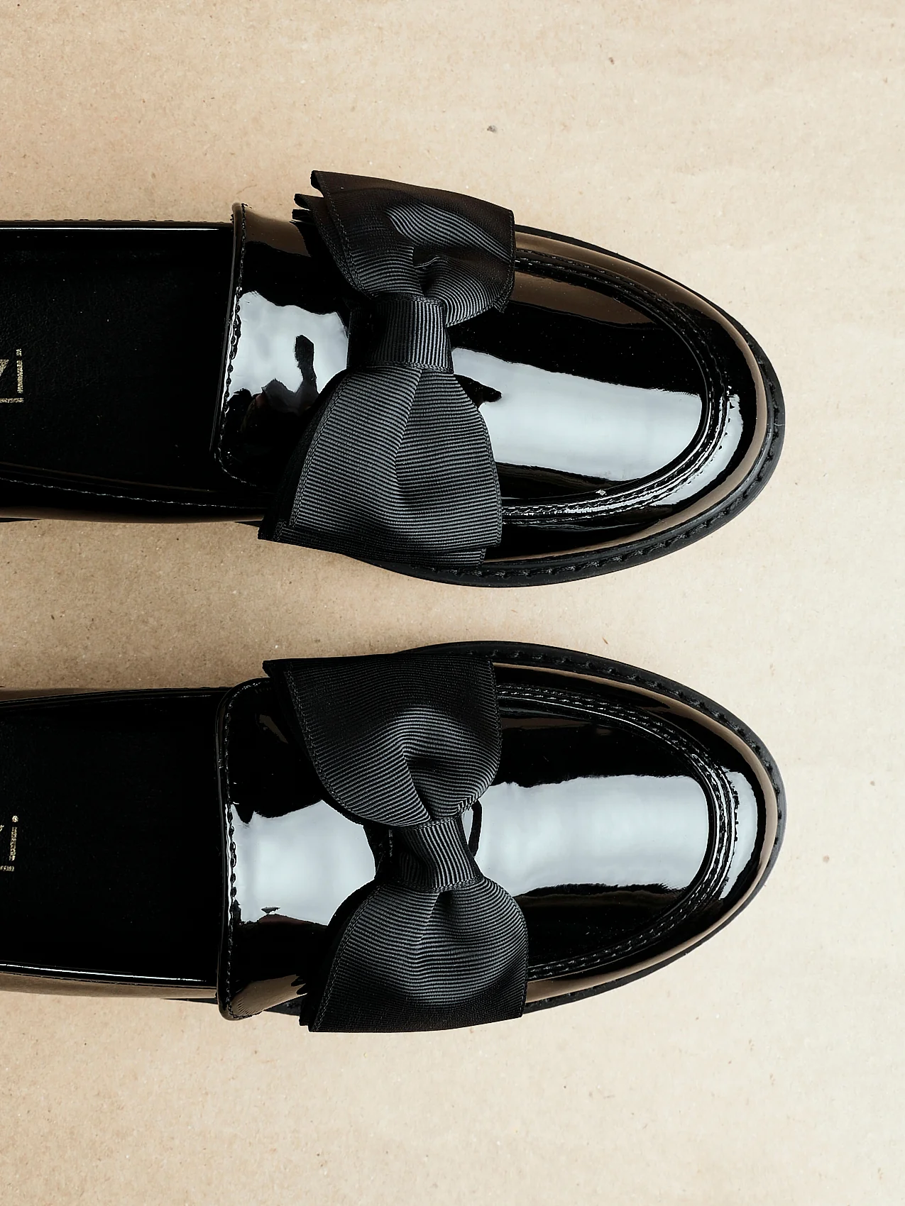 Kailey Wide Fit Black Patent Loafers - Image 6