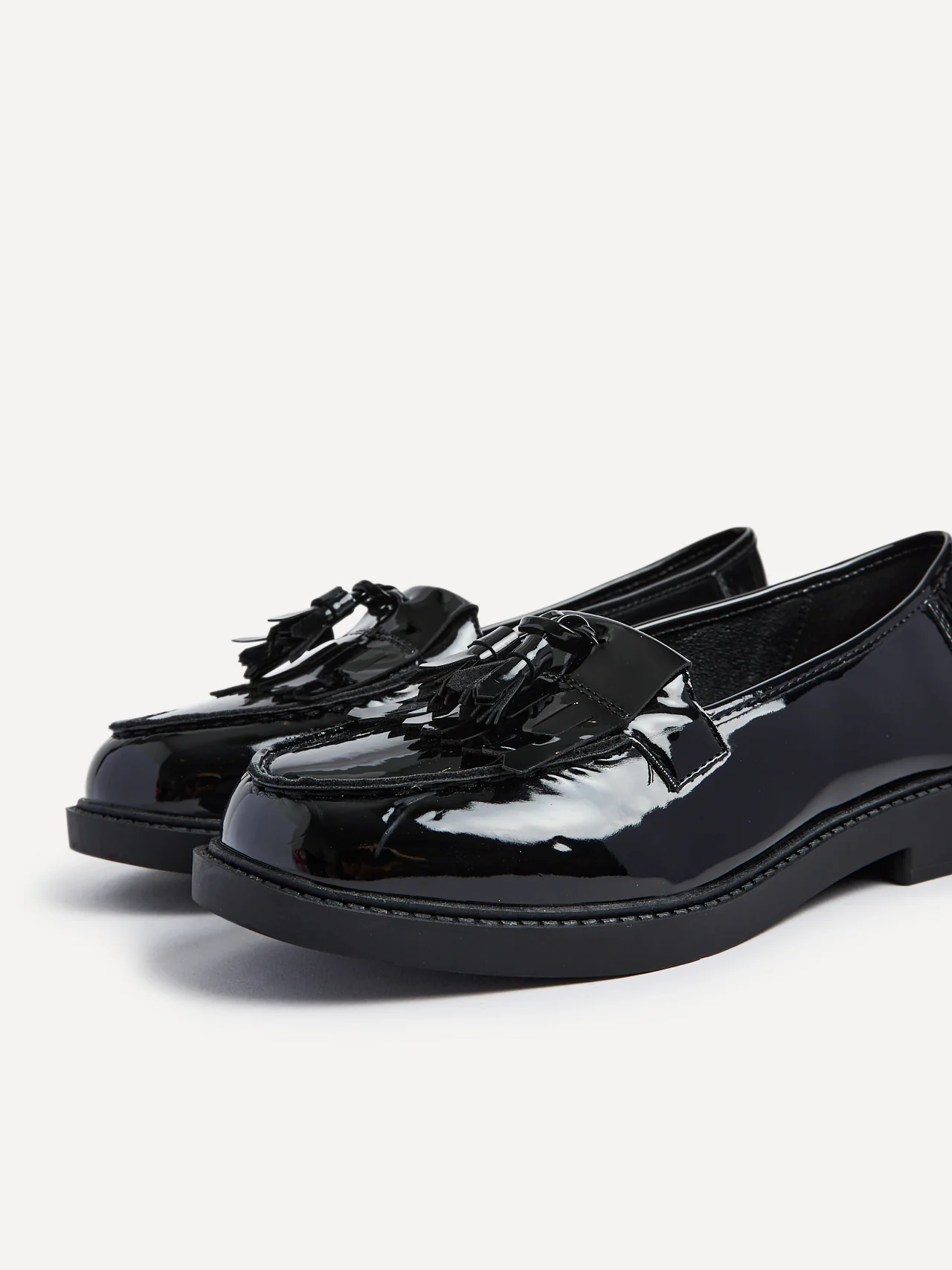 Kassidy Wide Fit Black Patent Loafers - Image 5