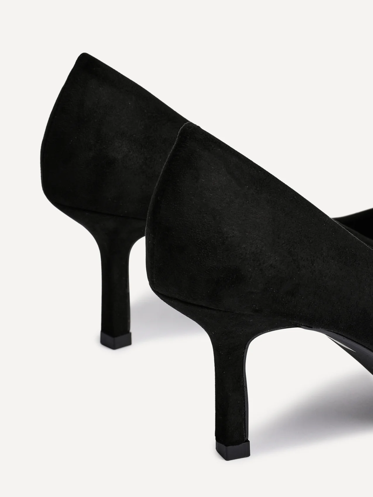 Kat Black Faux Suede Court Heels - Image 5