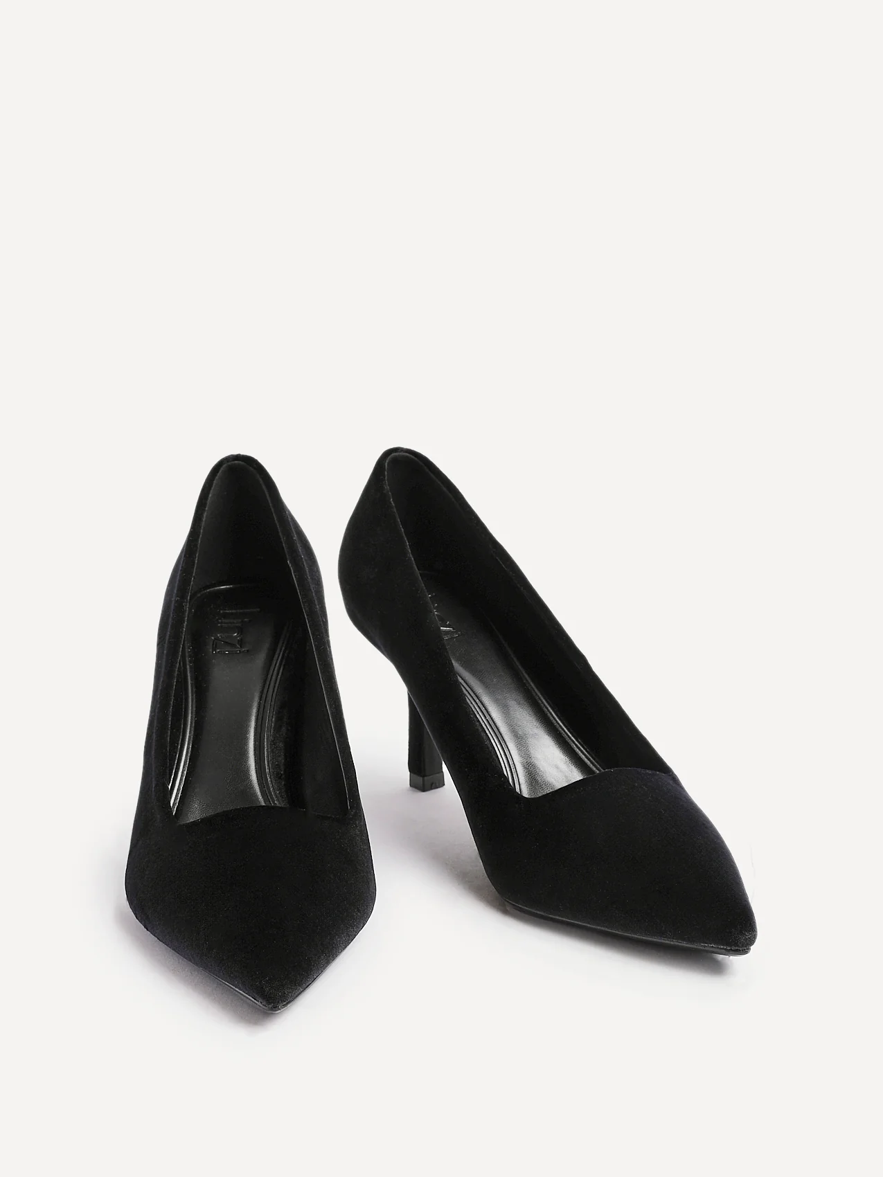 Kat Black Velvet Classic Court Heels - Image 3