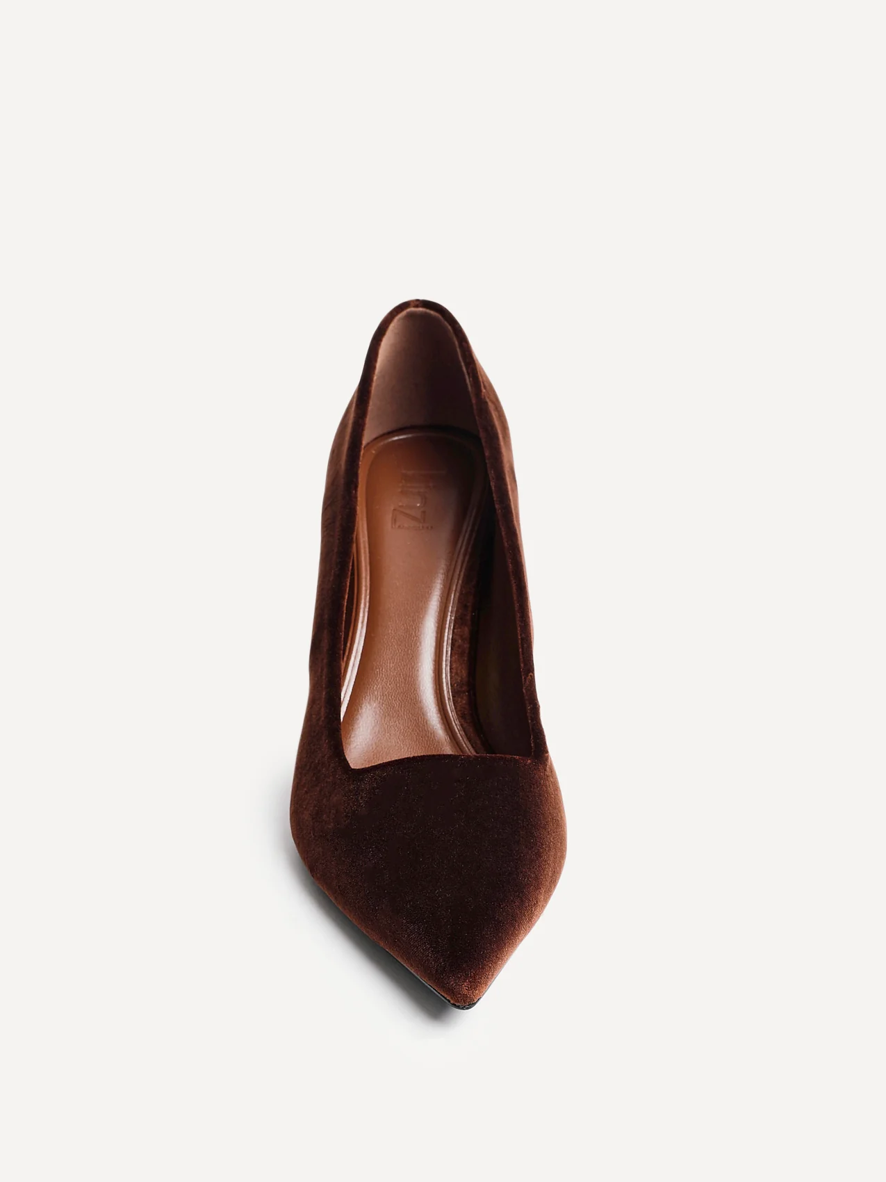 Kat Brown Velvet Classic Court Heels - Image 4
