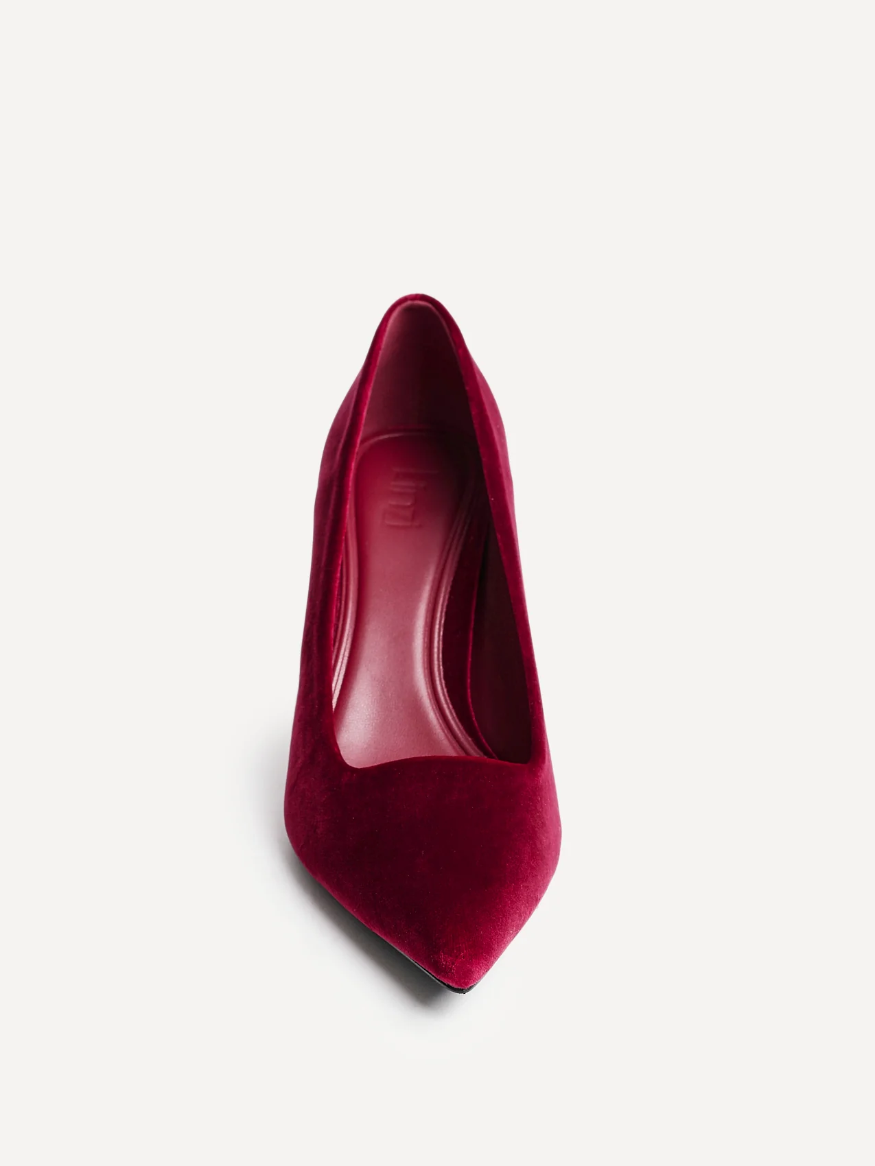Kat Burgundy Velvet Classic Court Heels - Image 4