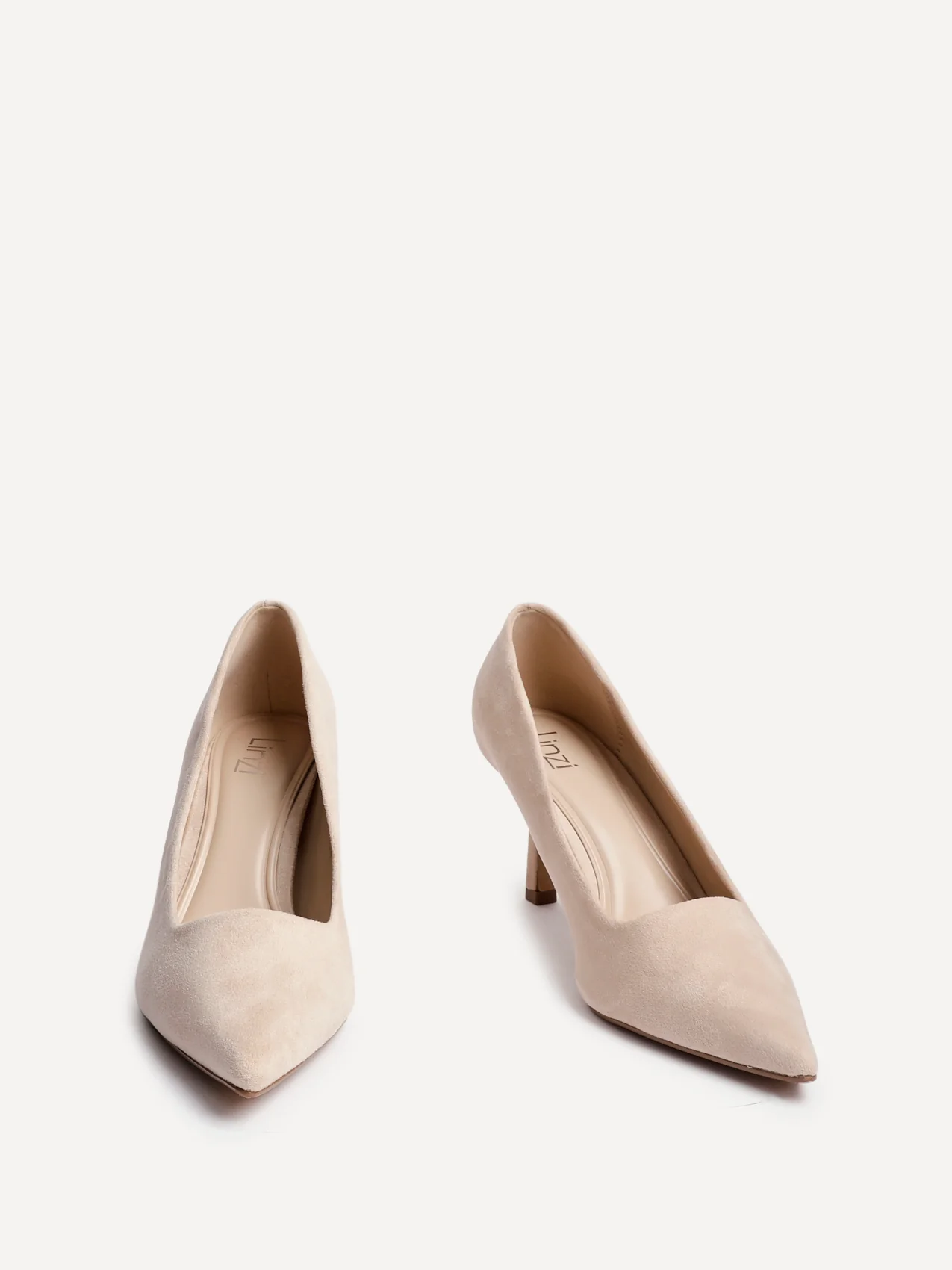 Kat Nude Faux Suede Court Heels - Image 3