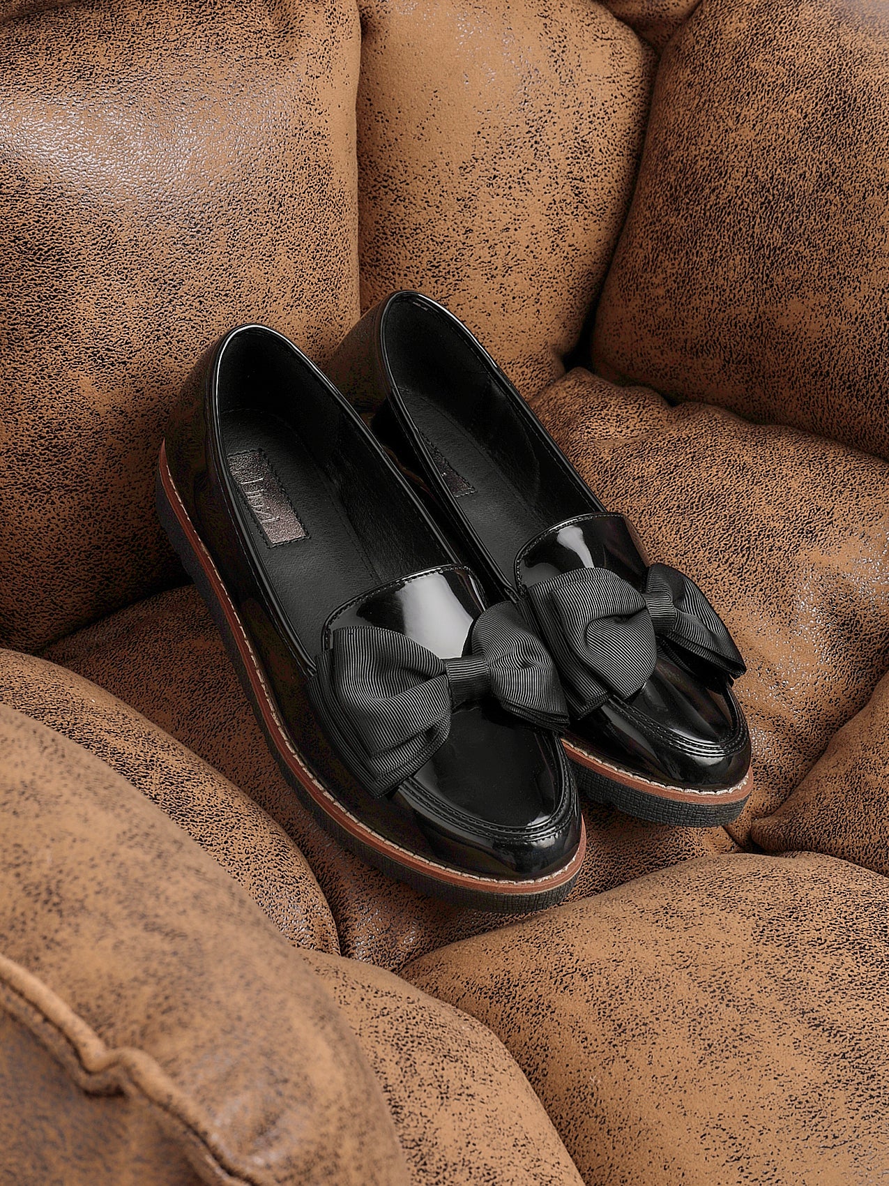 Katia Black Patent Loafers - Image 5