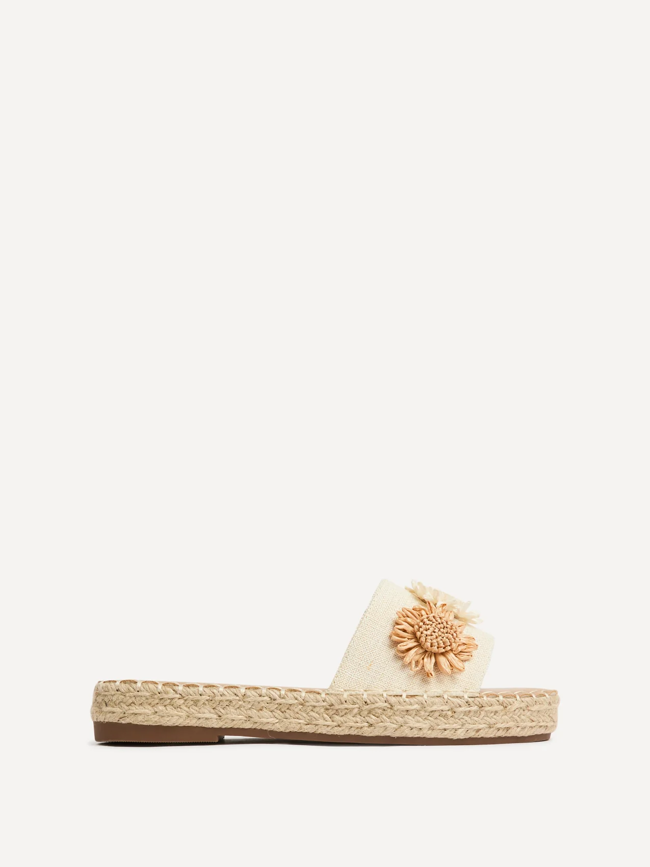 Kelani Ivory Raffia Sliders - Image 2