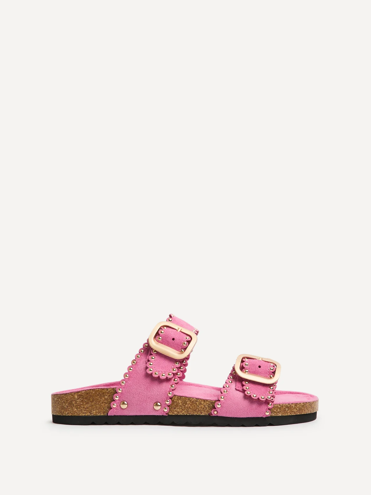 Kelsie Fuchsia Double Buckle Sandals - Image 2
