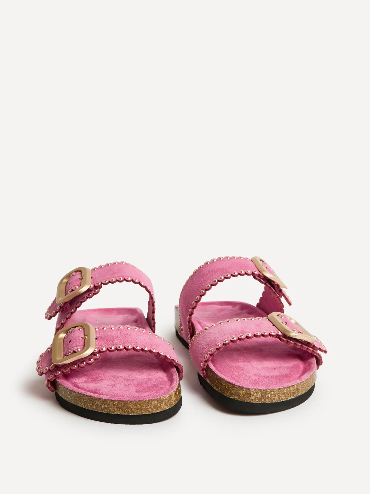Kelsie Fuchsia Double Buckle Sandals - Image 3