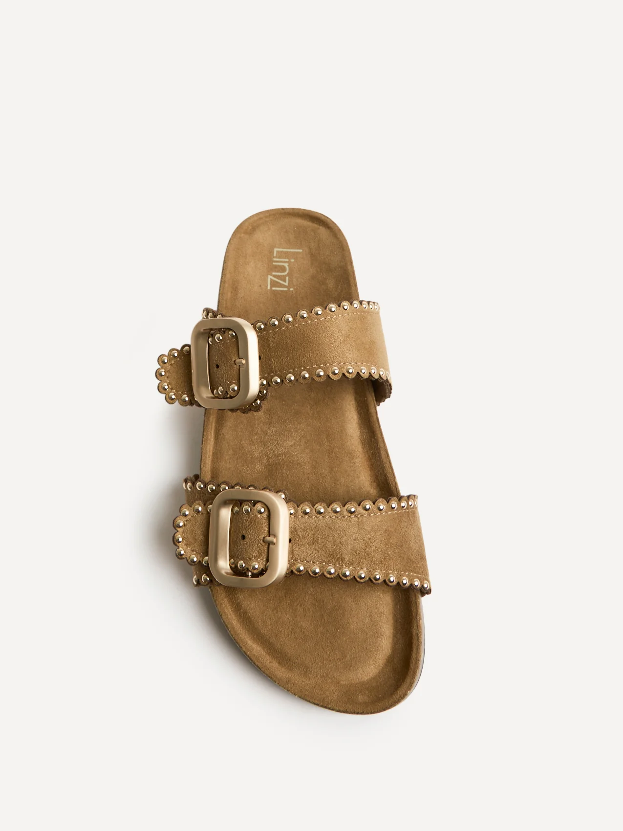 Kelsie Mocha Double Buckle Sandals - Image 4