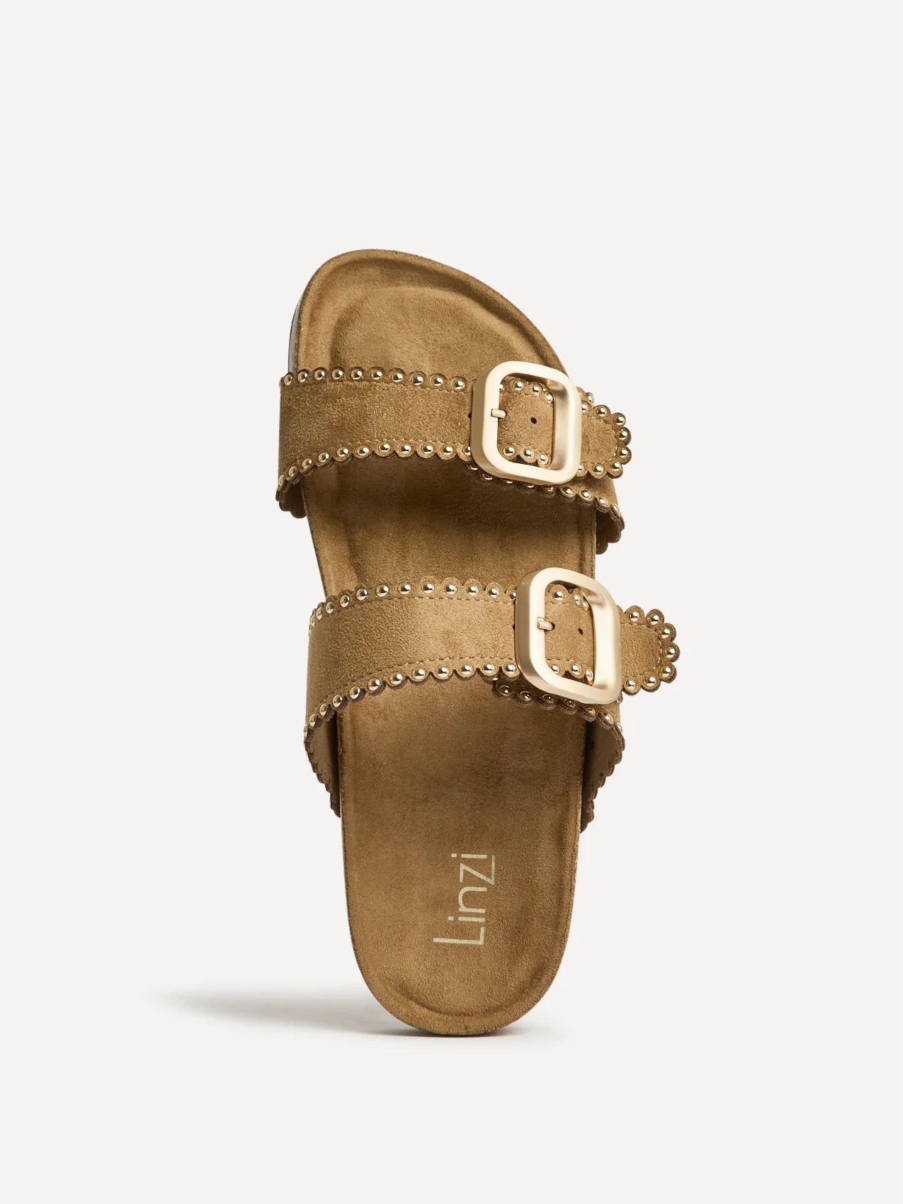 Kelsie Mocha Double Buckle Sandals - Image 5