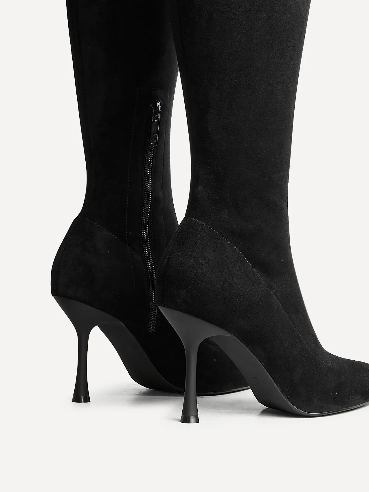 Laney Black Thigh High Stiletto Boots - Image 4