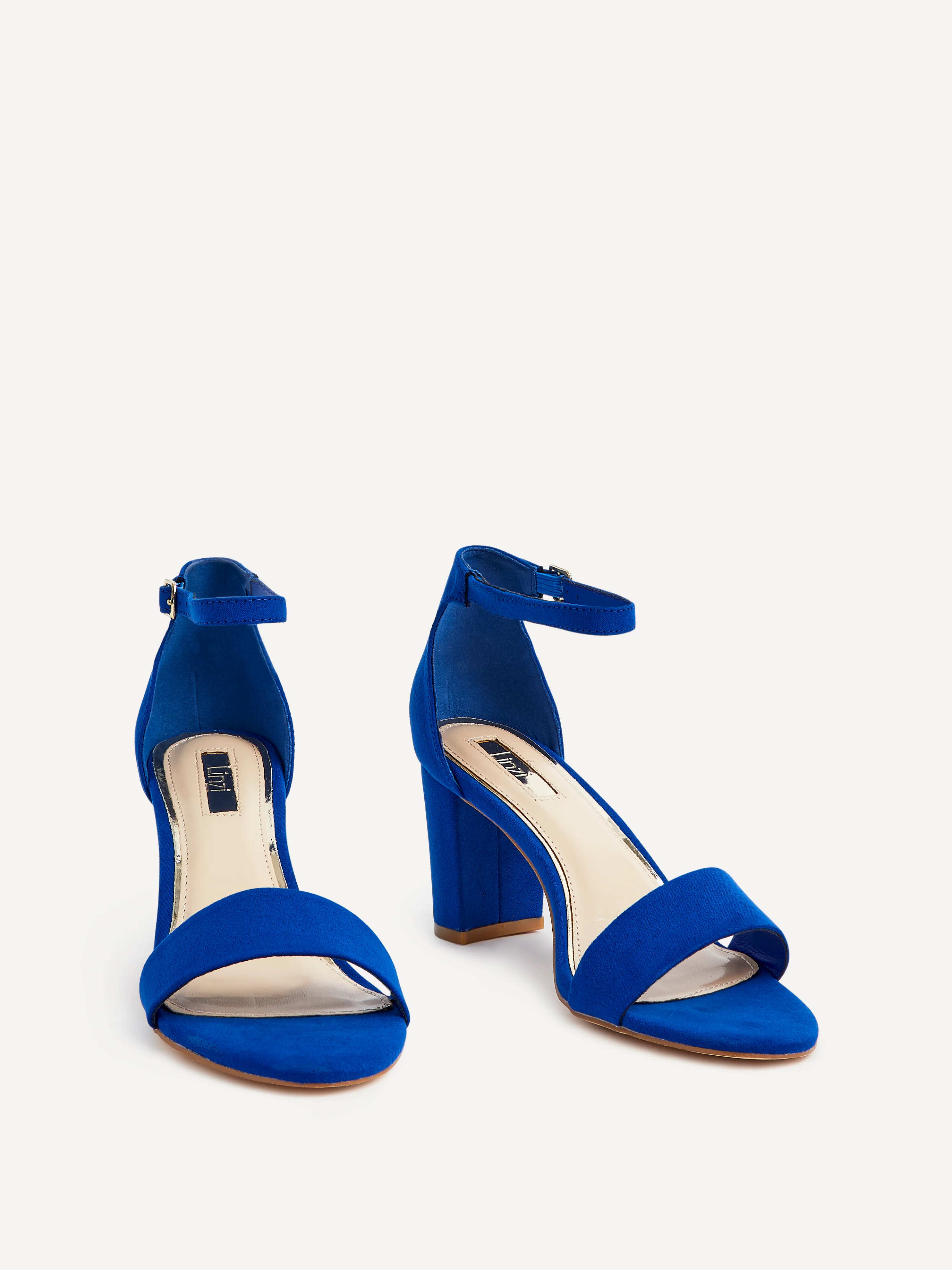 Legacy Wide Fit Blue Faux Suede Block Heels - Image 2