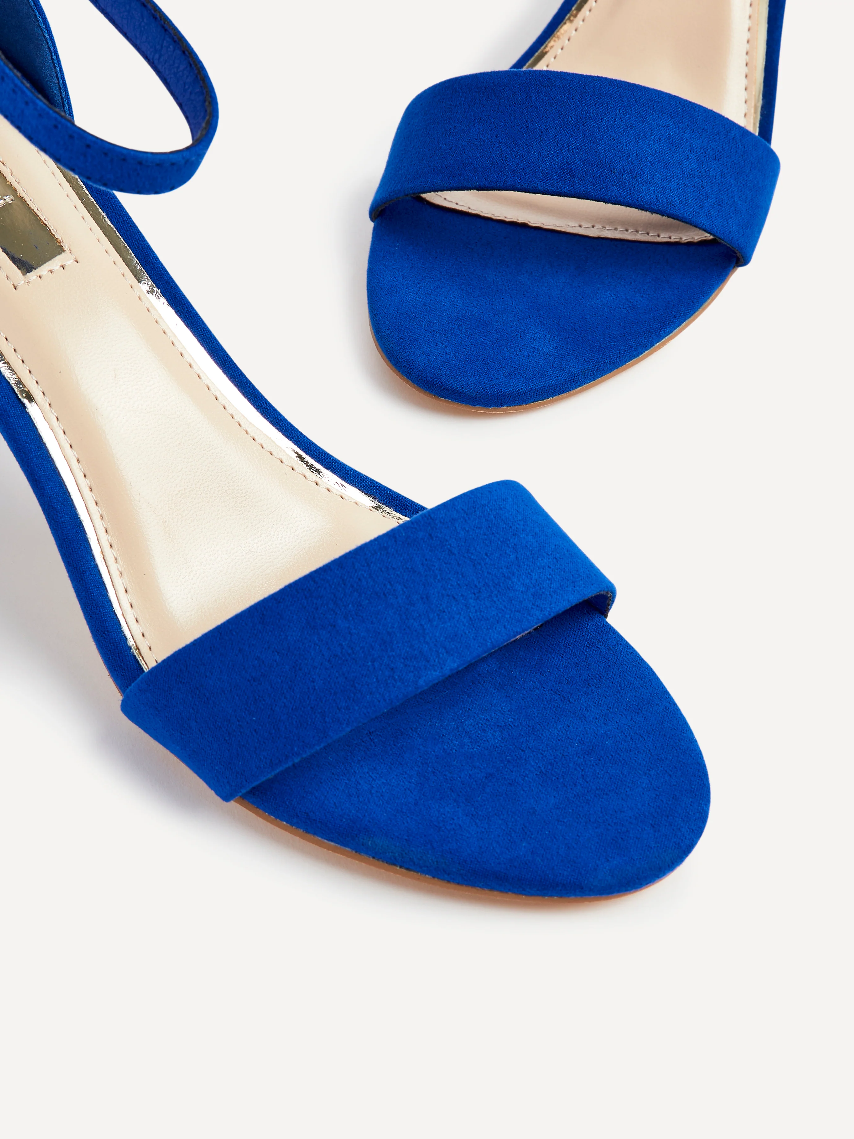 Legacy Wide Fit Blue Faux Suede Block Heels - Image 4